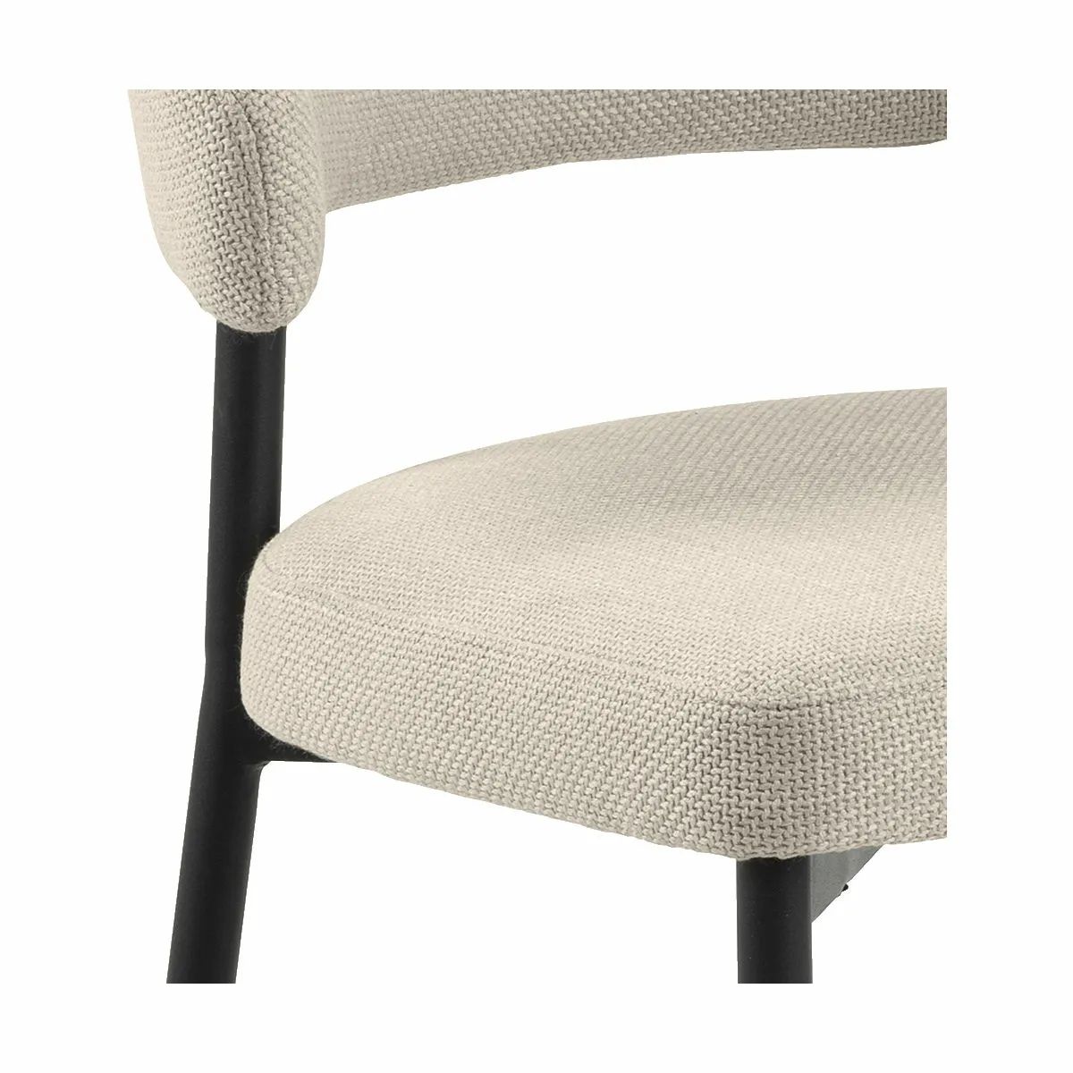 CASA Living Spisebordsstole Edina Spisebordsstol - 2 stk i Beige/sort, 5