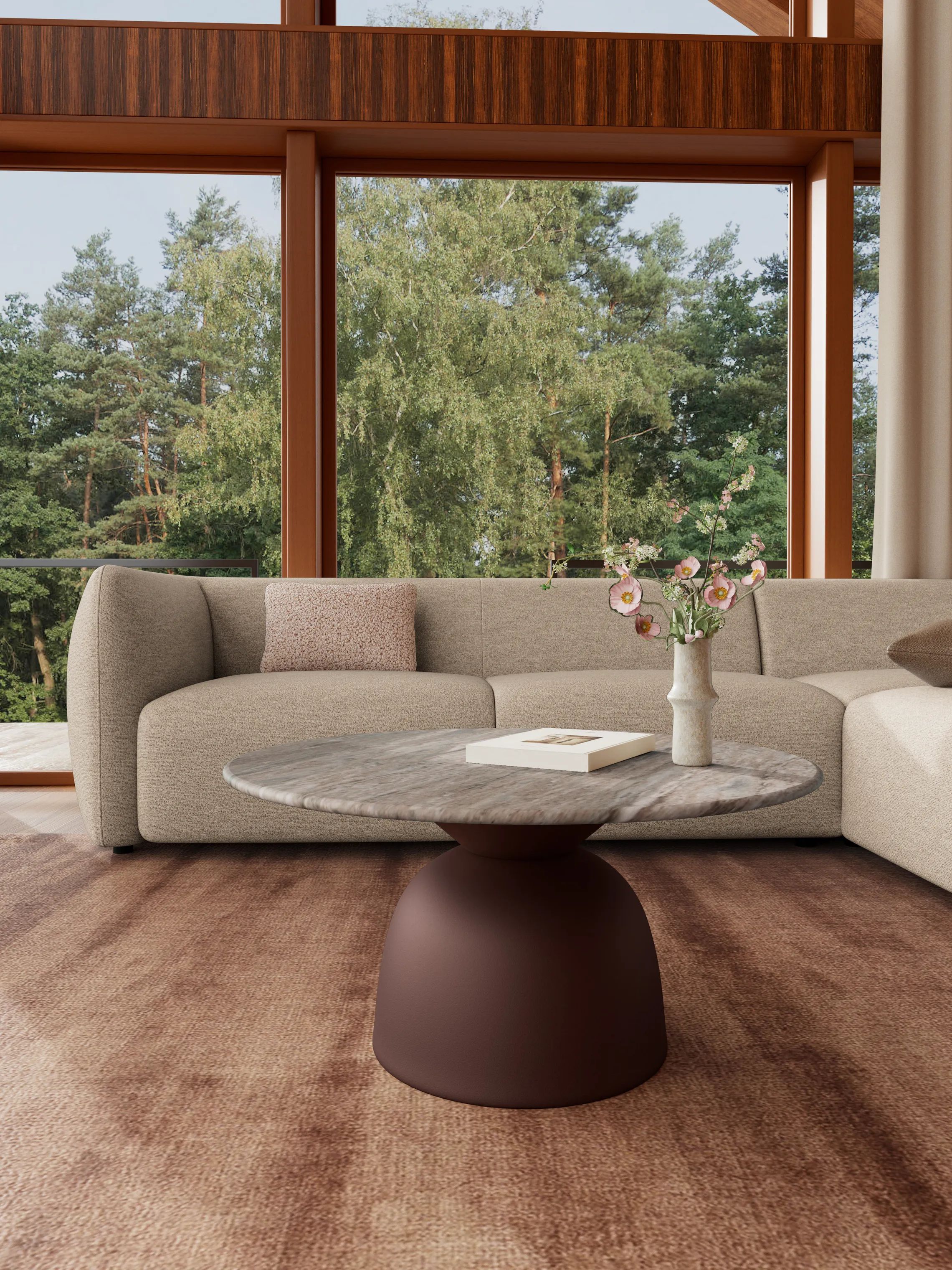 CASA Living Sofaborde Ferrol Sofabord i Grå/bronze, 80 cm, 2