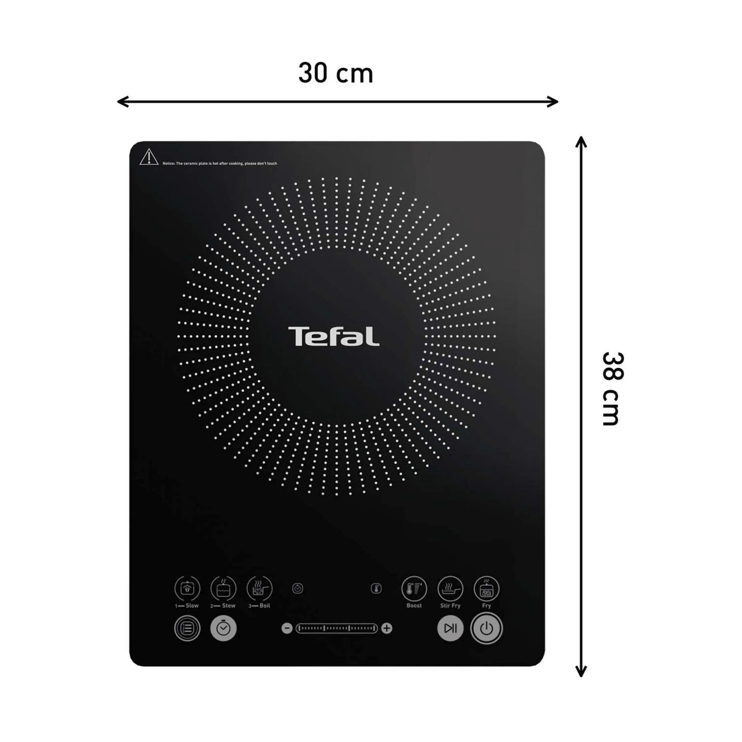 Tefal Kogeplader Slim Induktionskogeplade i Sort, 10