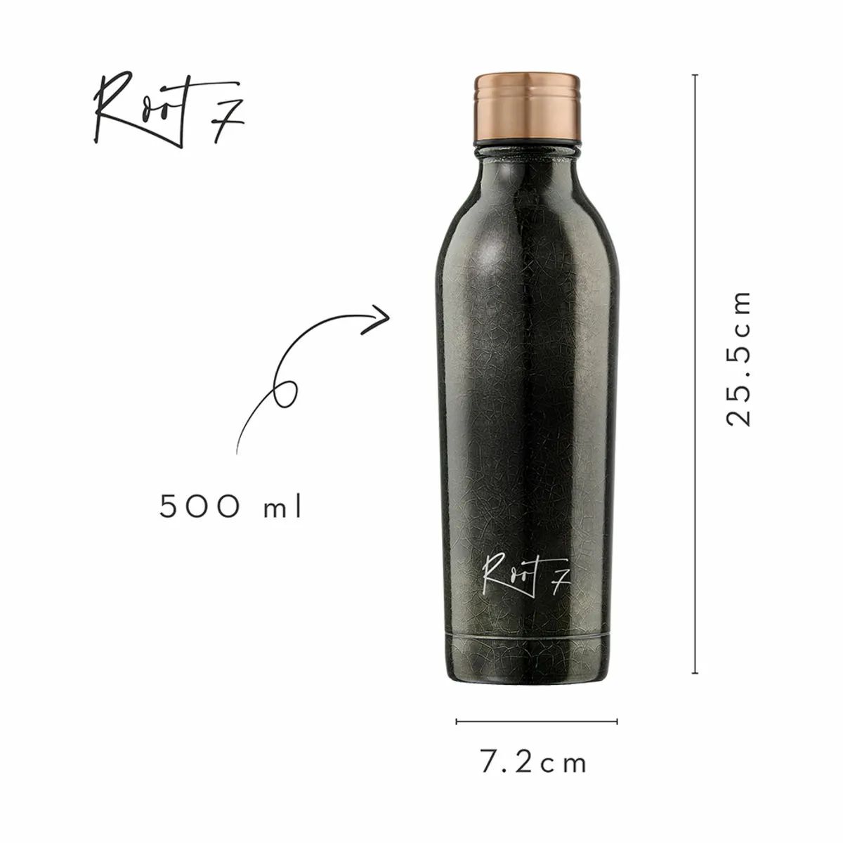 Root7 Drikkedunke OneBottle Termo Drikkedunk i Black Cobra, 500 ml, 2