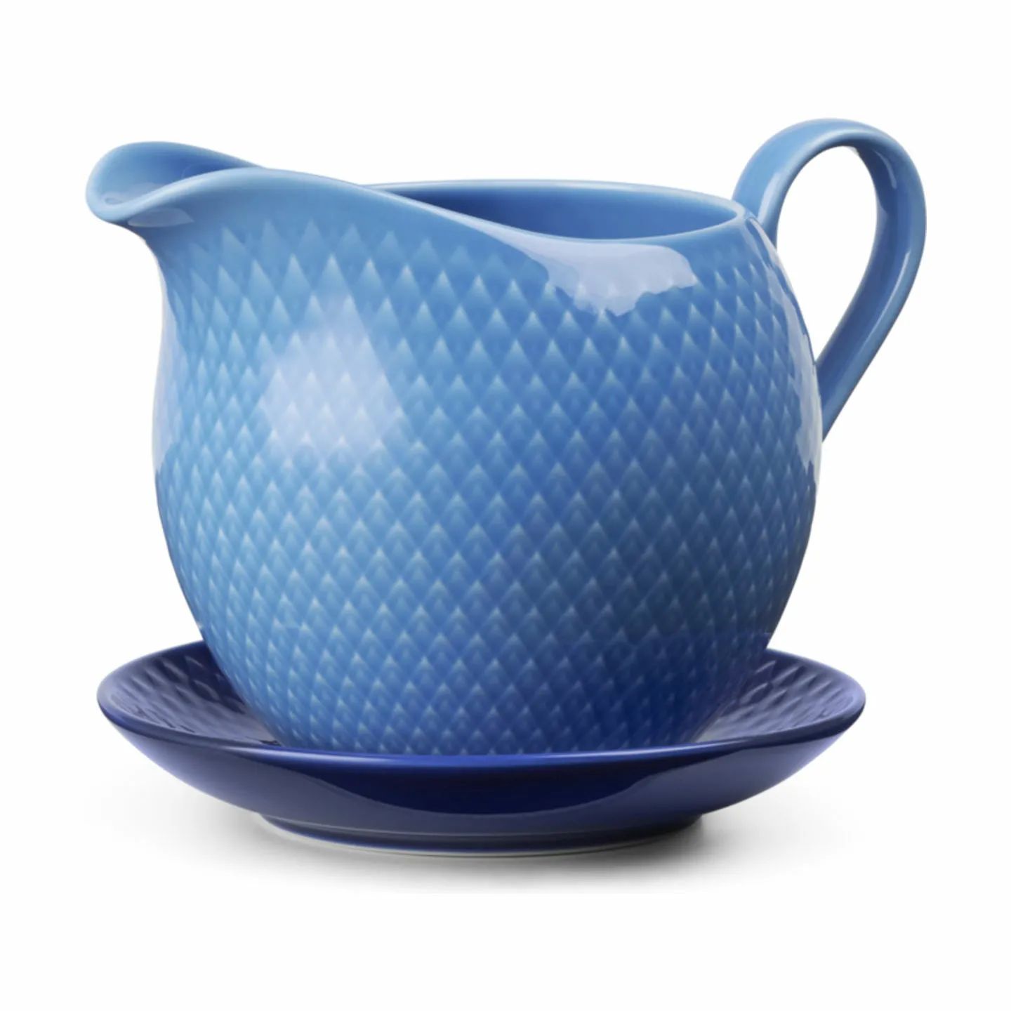 Lyngby Porcelæn Sovseskåle og -kander Rhombe Color Saucekande i Blå, 67 cl, 1