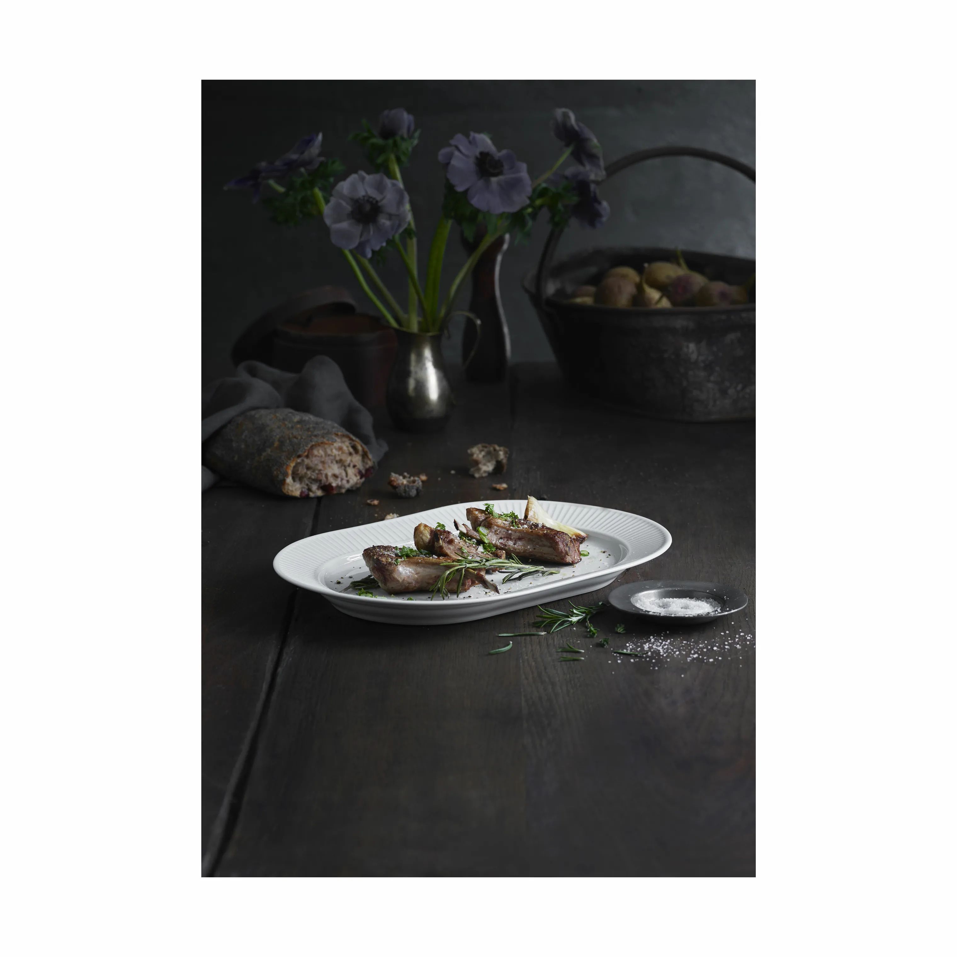Pillivuyt Serveringsfade Plissé Serveringsfad i Hvid, 36 cm, 3