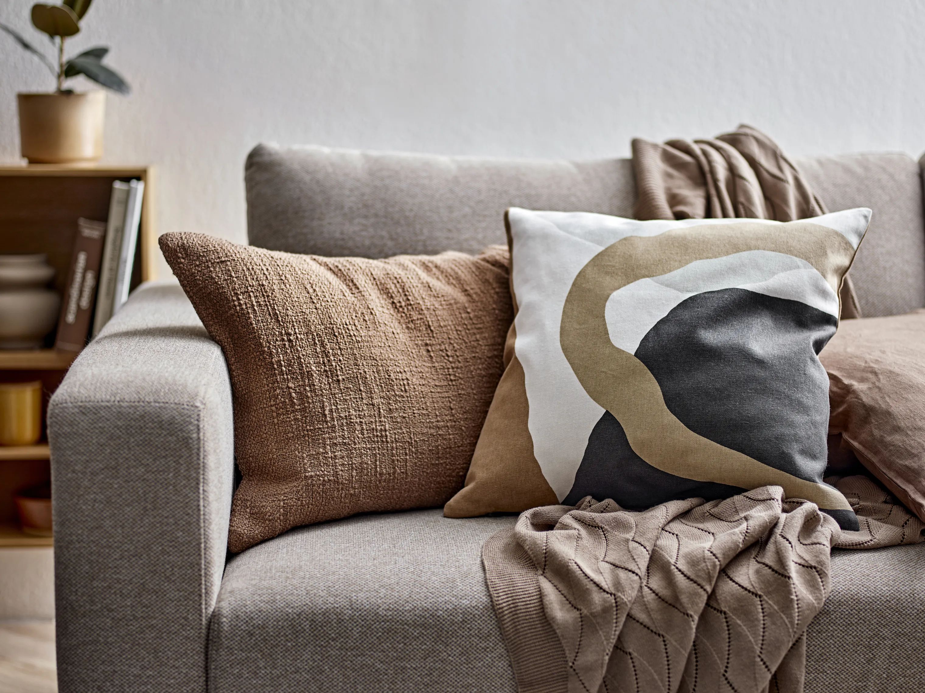 Södahl Pyntepuder Collage Pude i Warm Taupe, 2
