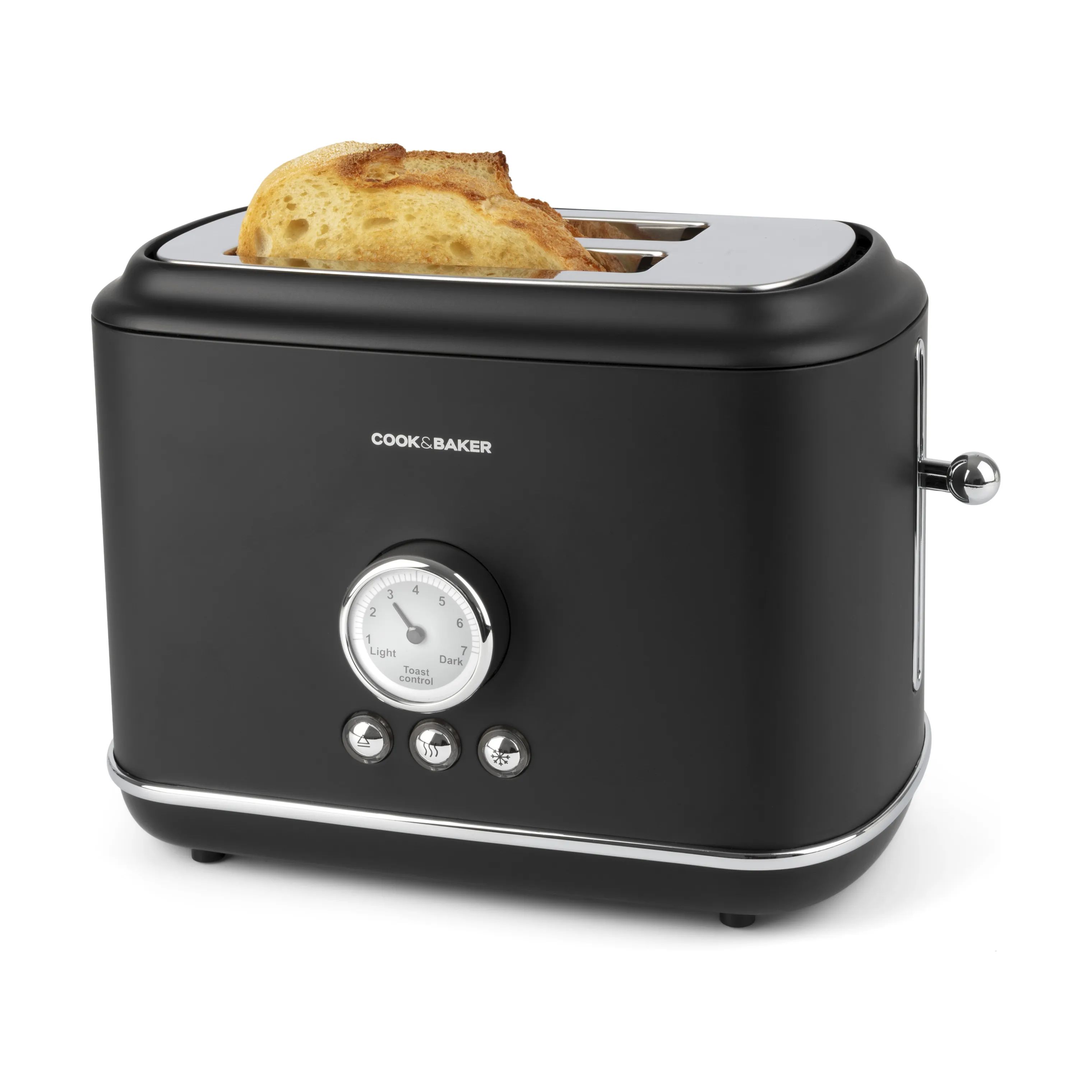 Cook & Baker Brødristere Retro Brødrister i Sort, 3