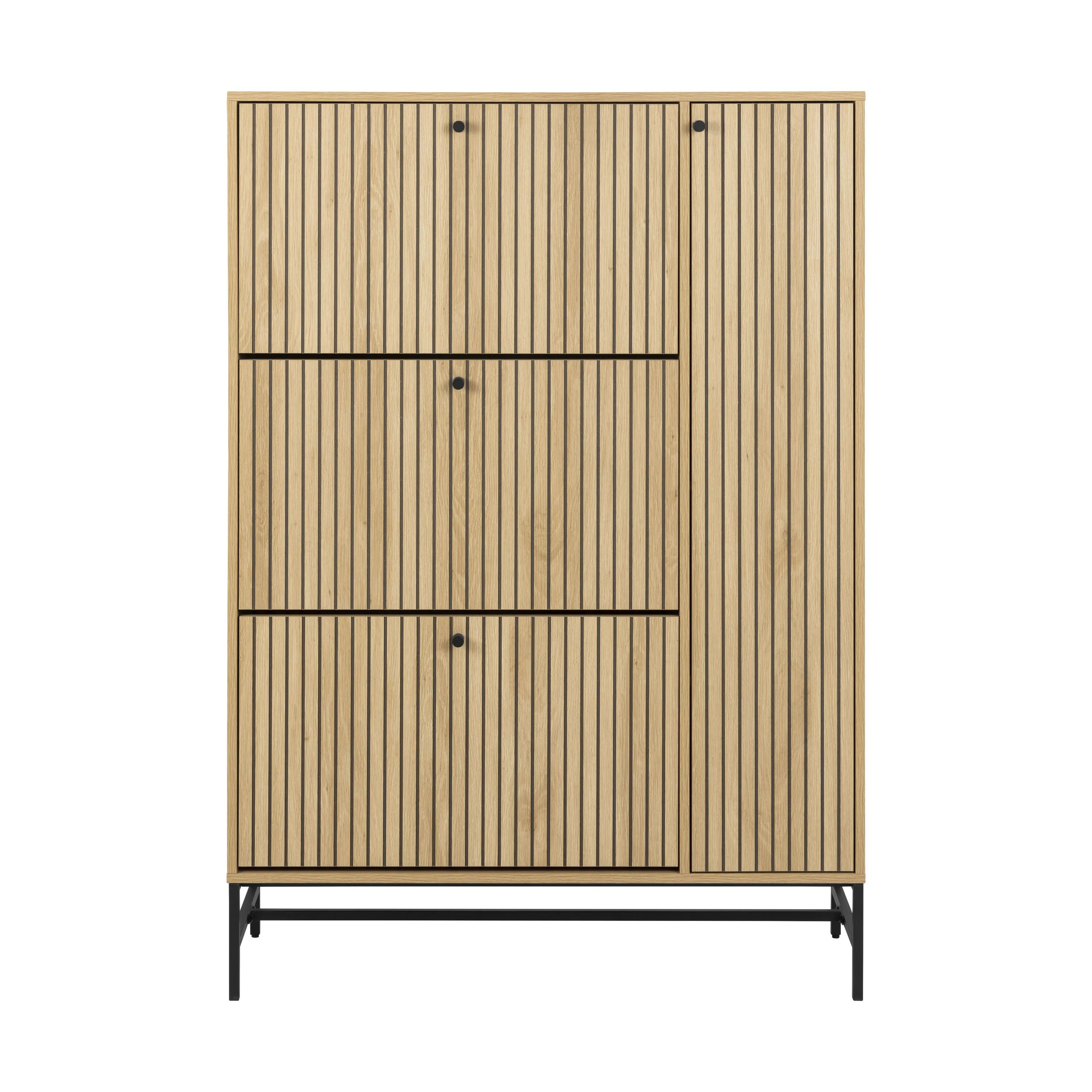 CASA Living Skabe Albany Skoskab i Natur, H140,4 x B98,7 cm, 1