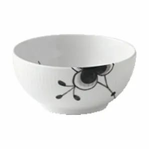 Royal Copenhagen Skåle Sort Mega Riflet Skål i Sort/hvid, 13 cm, 3