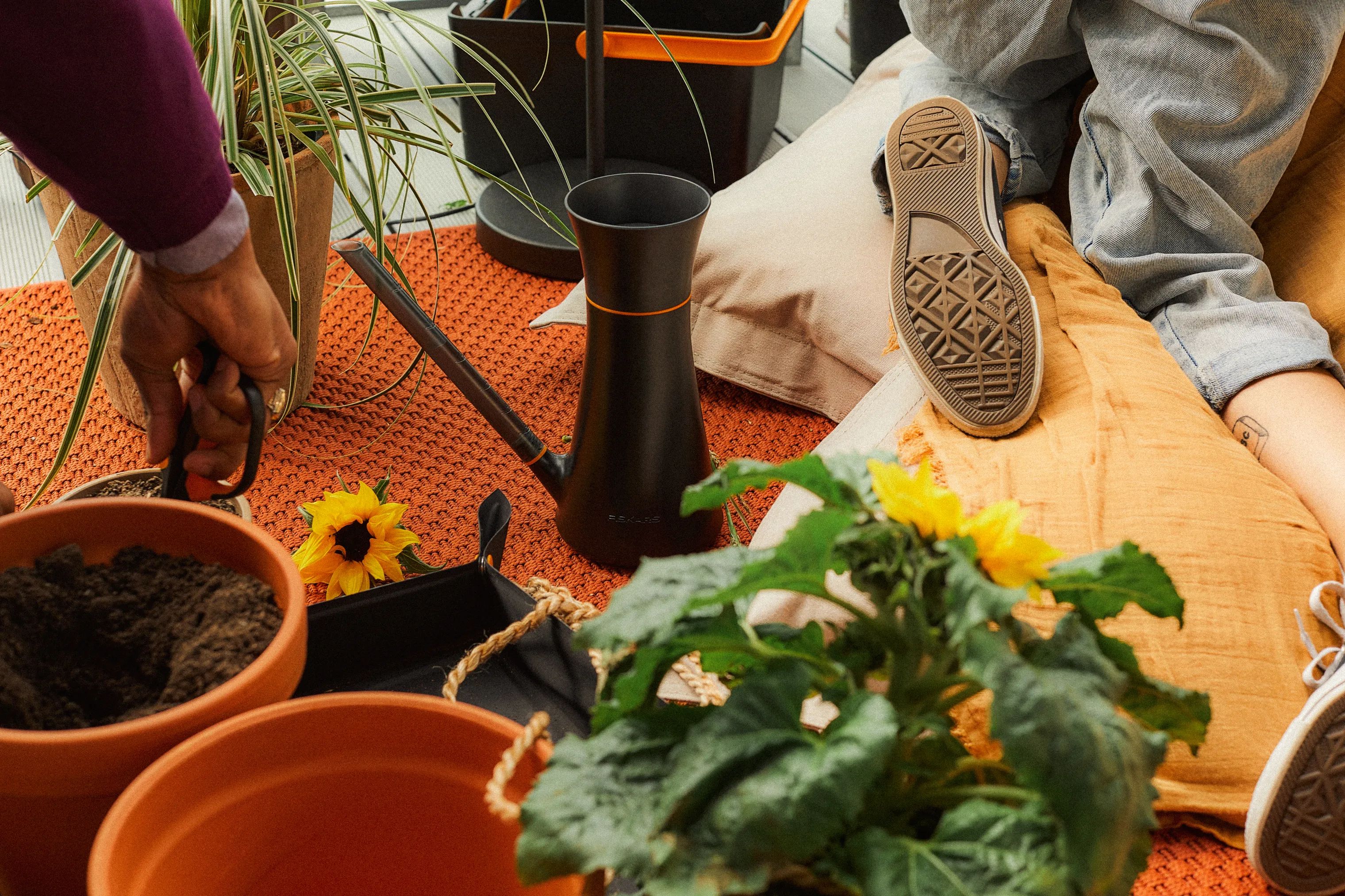 Fiskars Garden Vandkander Plant Care Vandkande i Sort/orange, 3