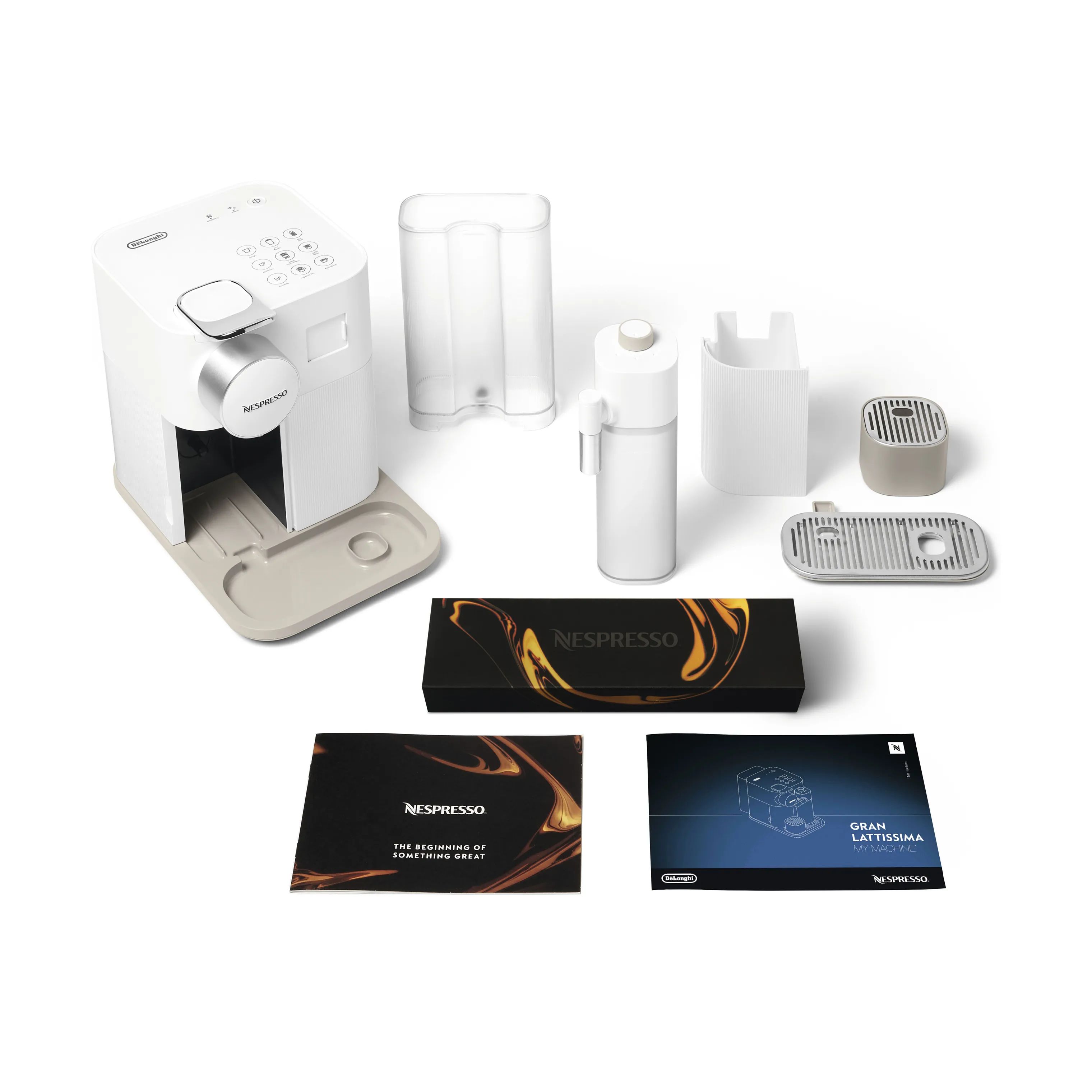 Nespresso kapselmaskiner Gran Lattissima Kapsel Kaffemaskine i Hvid, 4