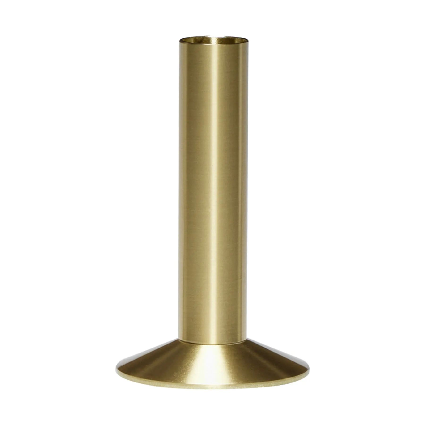Hübsch Kronelysestage Sleek Lysestage i Messingfarve, 1