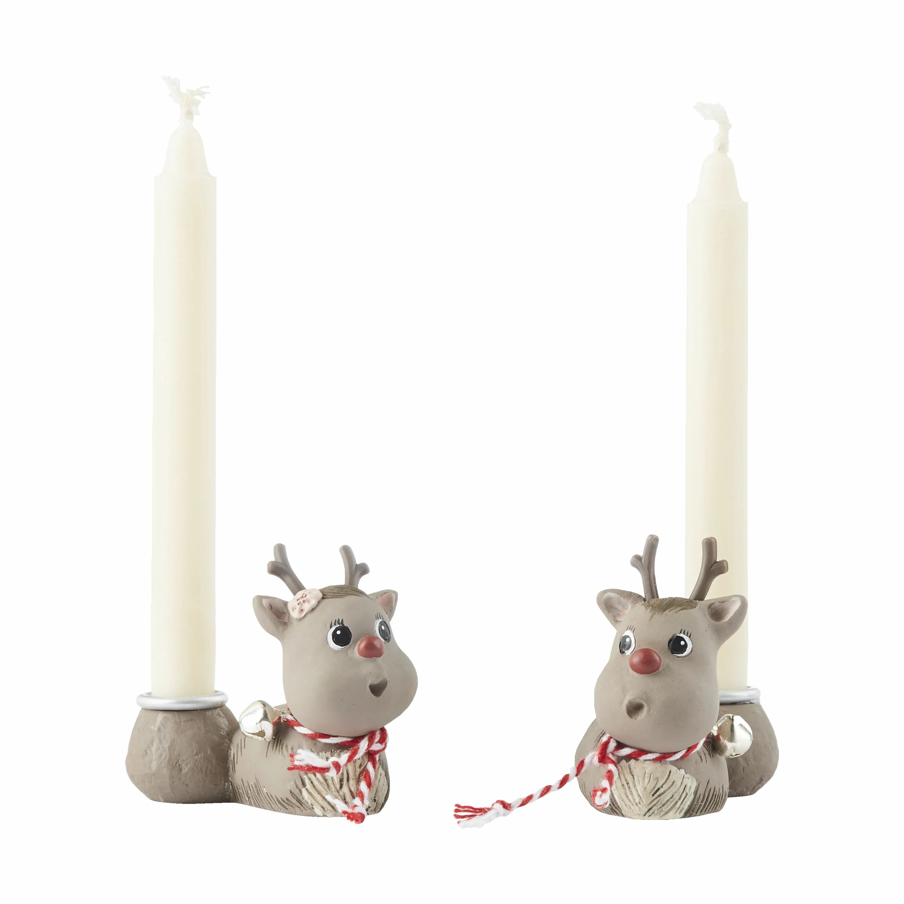 Klarborg Jule- og adventsstager Lysestager - Rudolf & Smukke i Brun, 6 cm, 1
