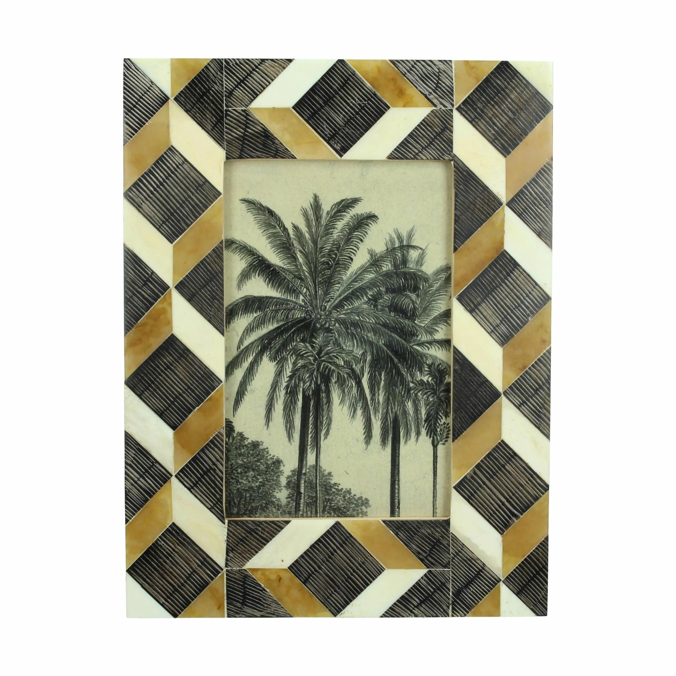 CASA Living Billedrammer Desert Home Billedramme i Gul/grå, H15 x B10 cm, 1