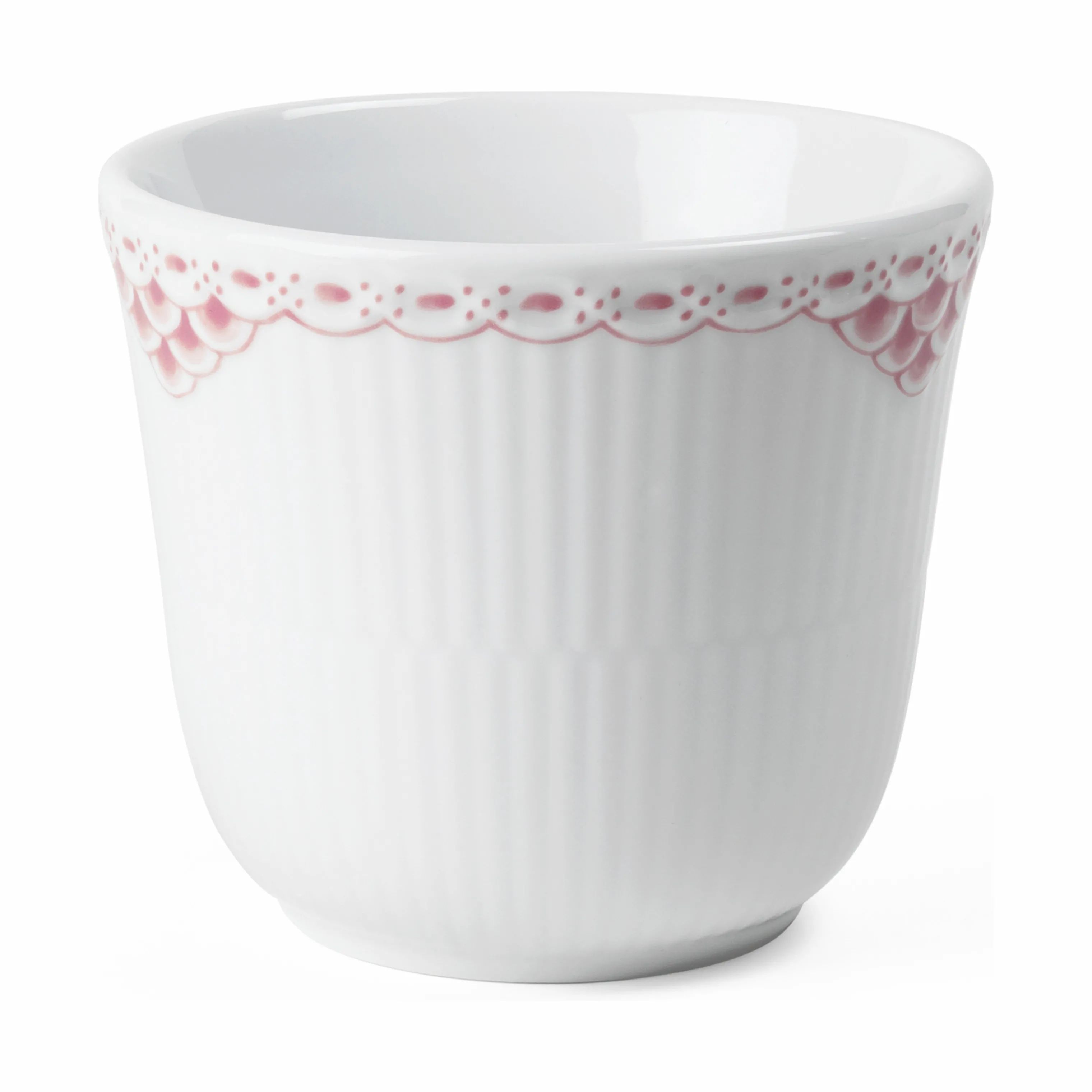 Royal Copenhagen Krus og kopper uden hank Koral Riflet Blonde Termokop i Hvid/koral, 1