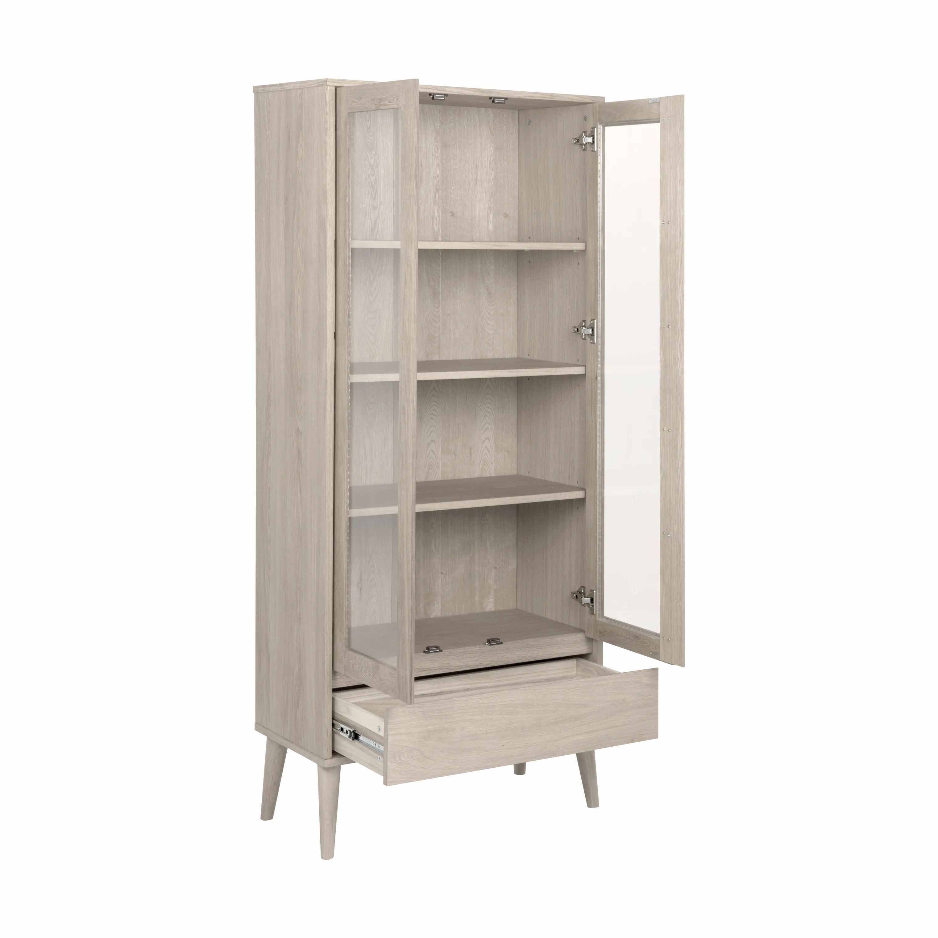 CASA Living Reoler og tilbehør Nagano Vitrine i Lys eg, 4