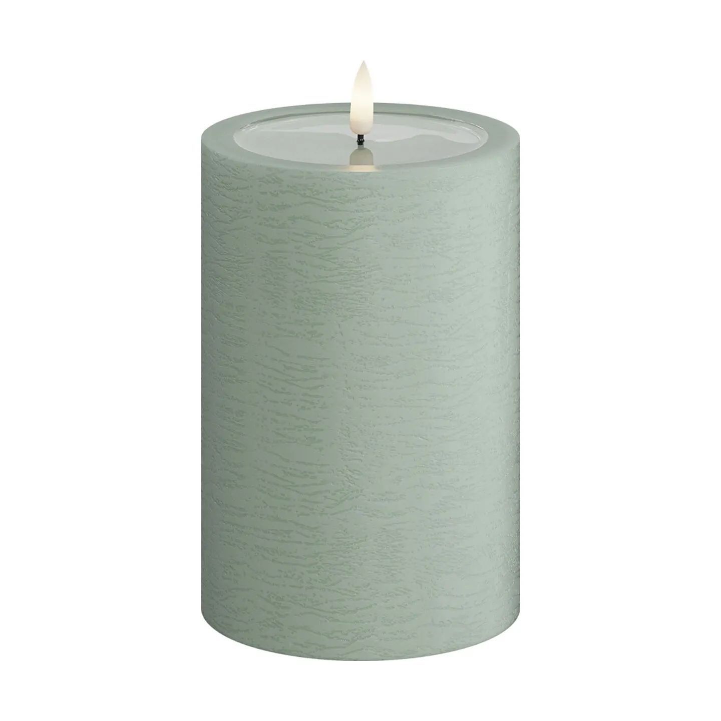 Deluxe Homeart LED-lys Unique LED Bloklys i Salvie, H15 x Ø10 cm, 1
