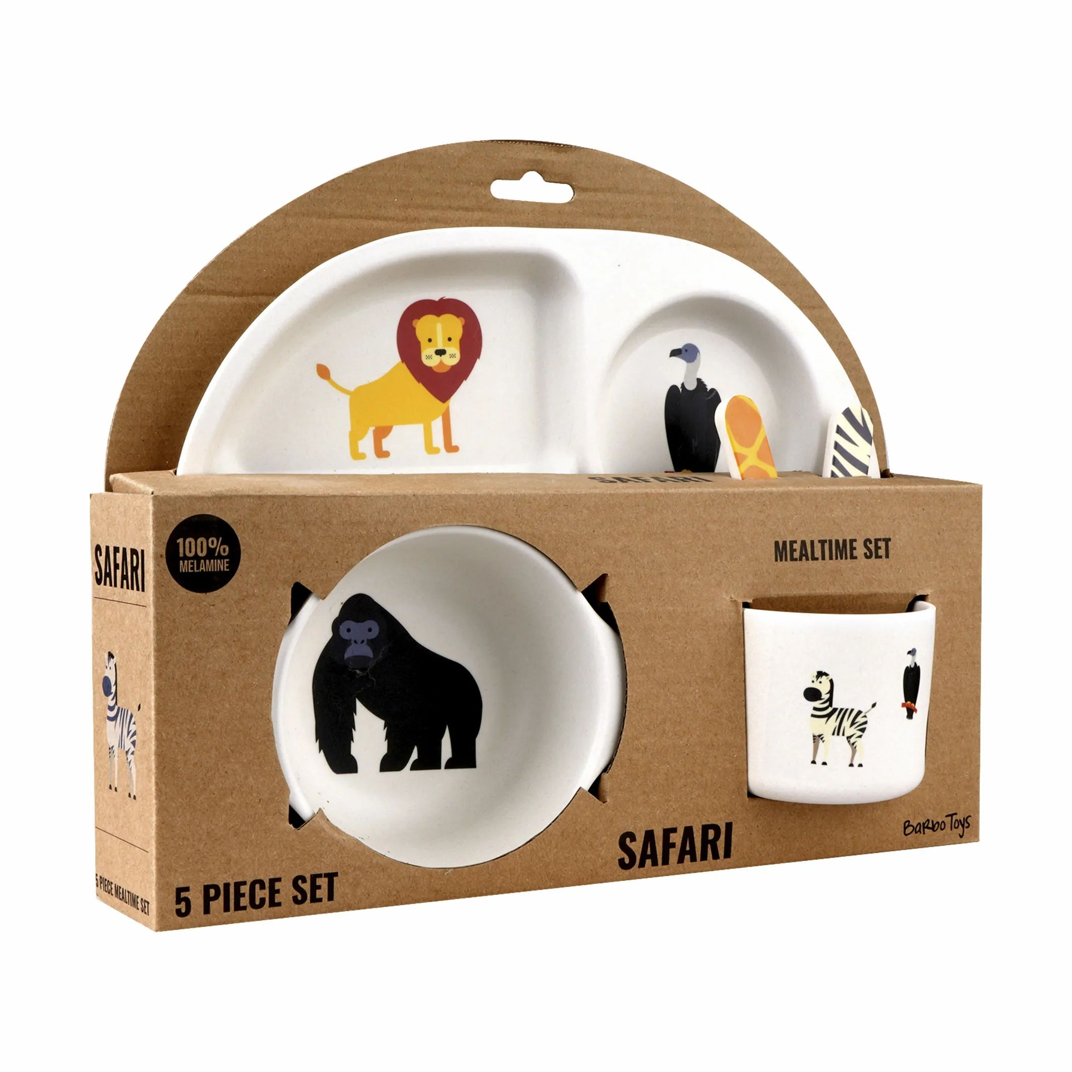 Barbo Toys Spisesæt Spisesæt Safari - 5 dele i Safari, 4