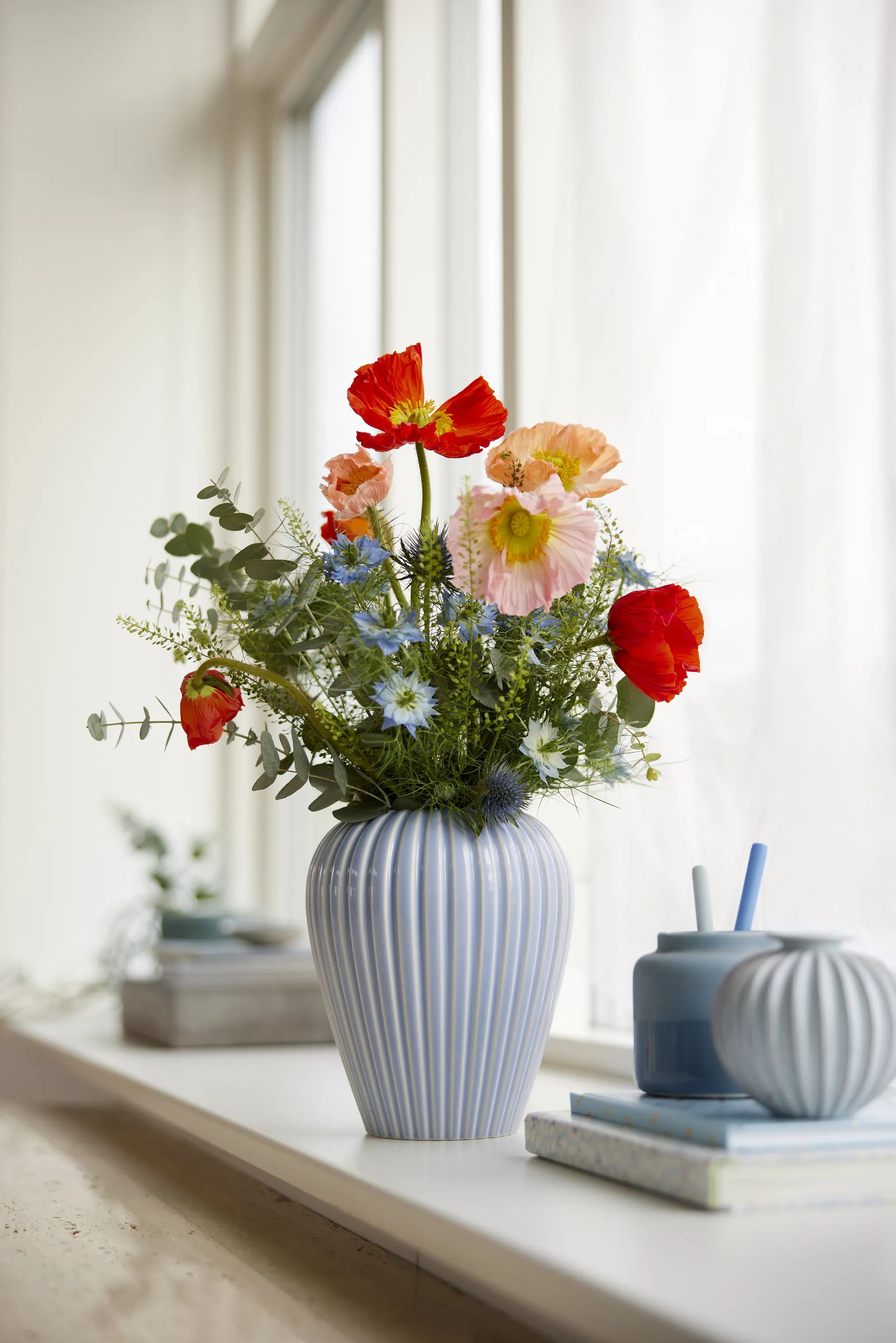 erik bagger a/s Vaser Eslau Lilje Vase i blå, 20 cm, 2