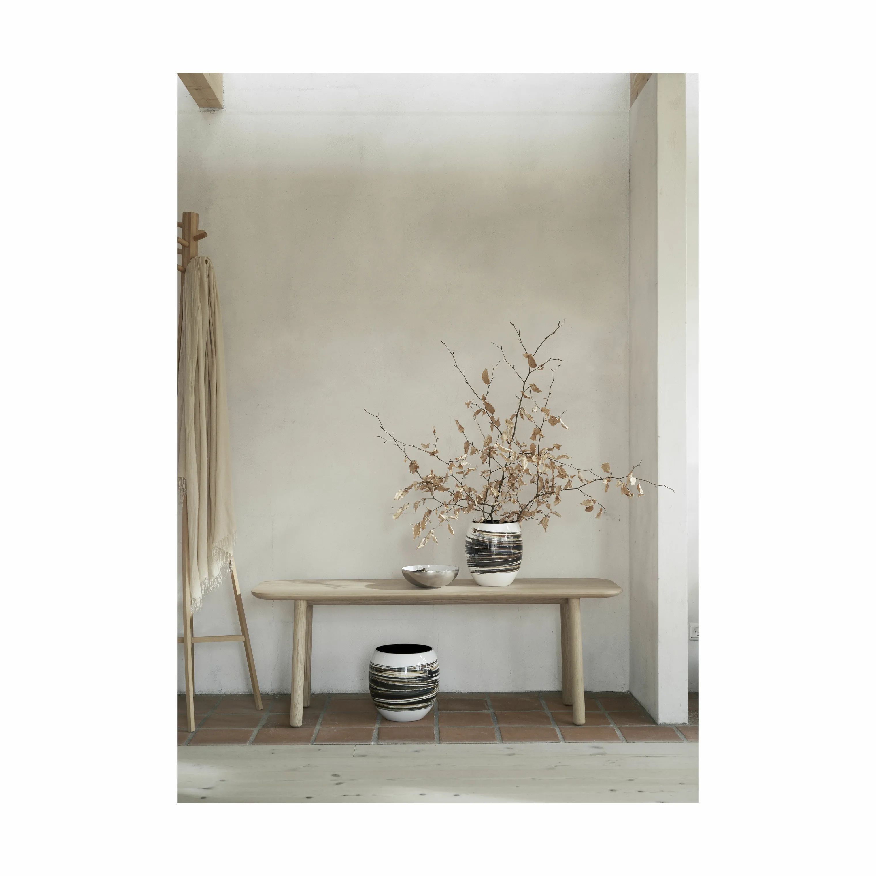 Stelton Vaser Nordic Stockholm Lignum Vase i Hvid/brun, 25,7 cm, 2