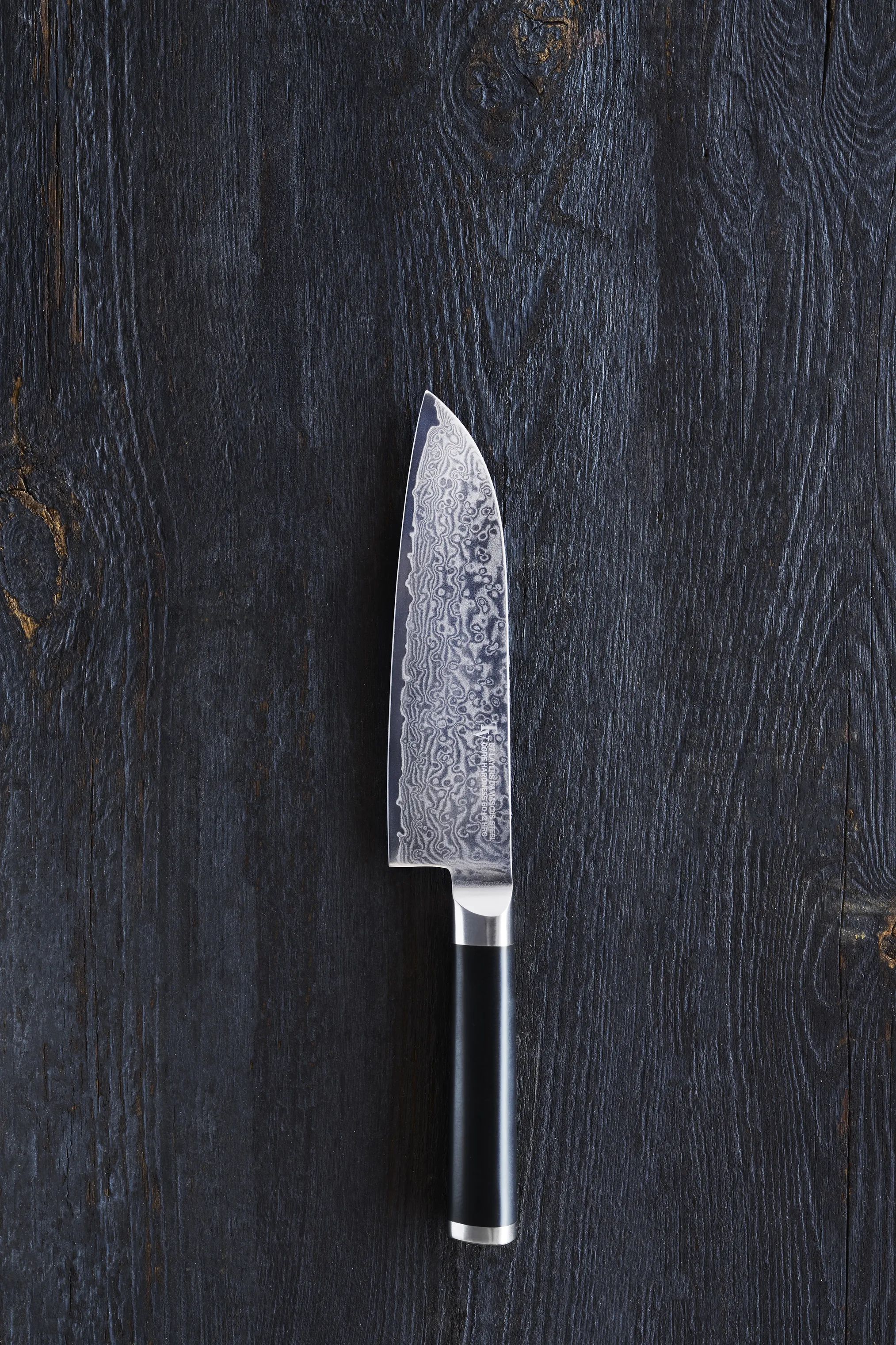 Timm Vladimir Kitchen Santokuknive Damaskus Santokukniv i sort/sølv, 2