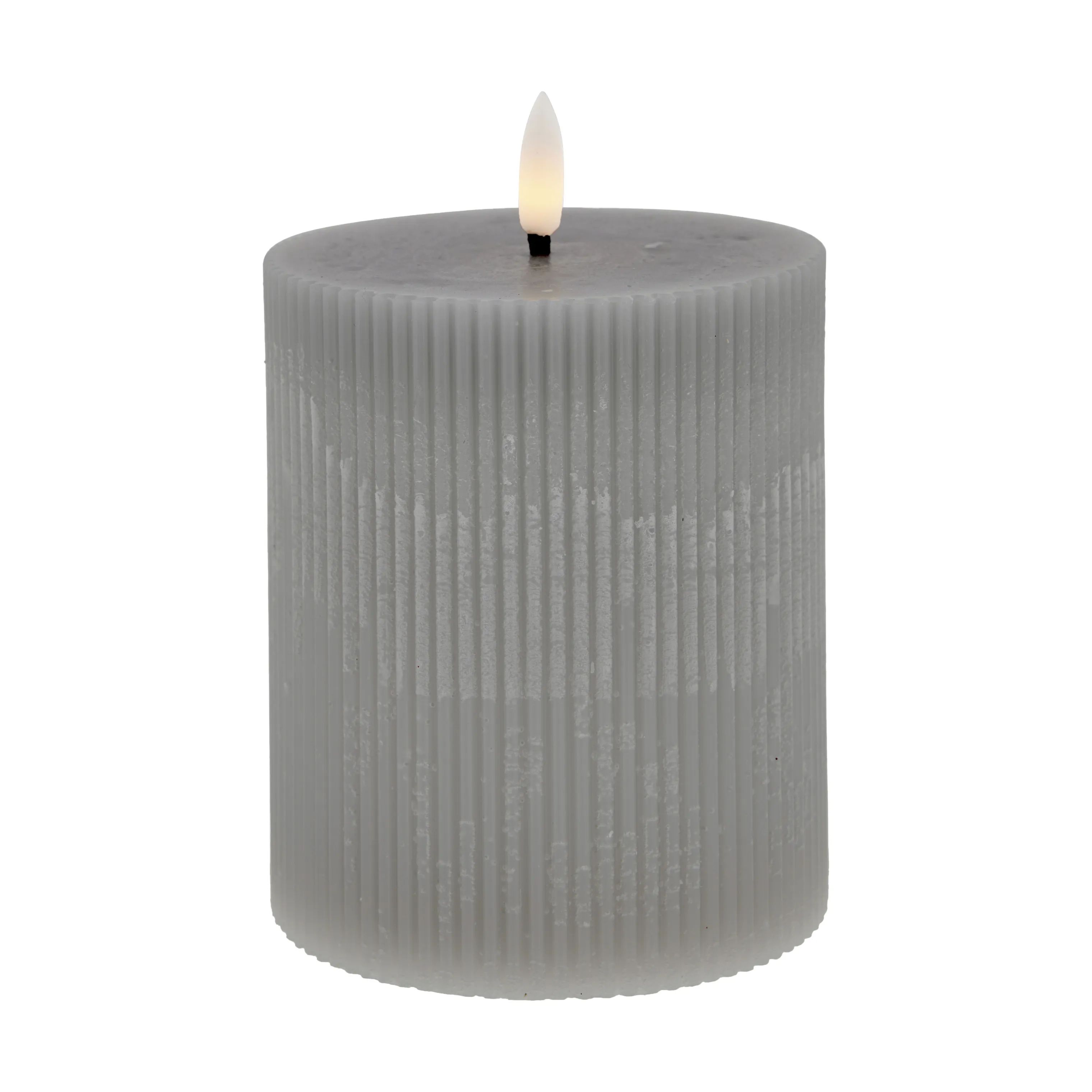 Lene Bjerre LED-lys Lillia LED Bloklys i grå, H12 x Ø10 cm, 1
