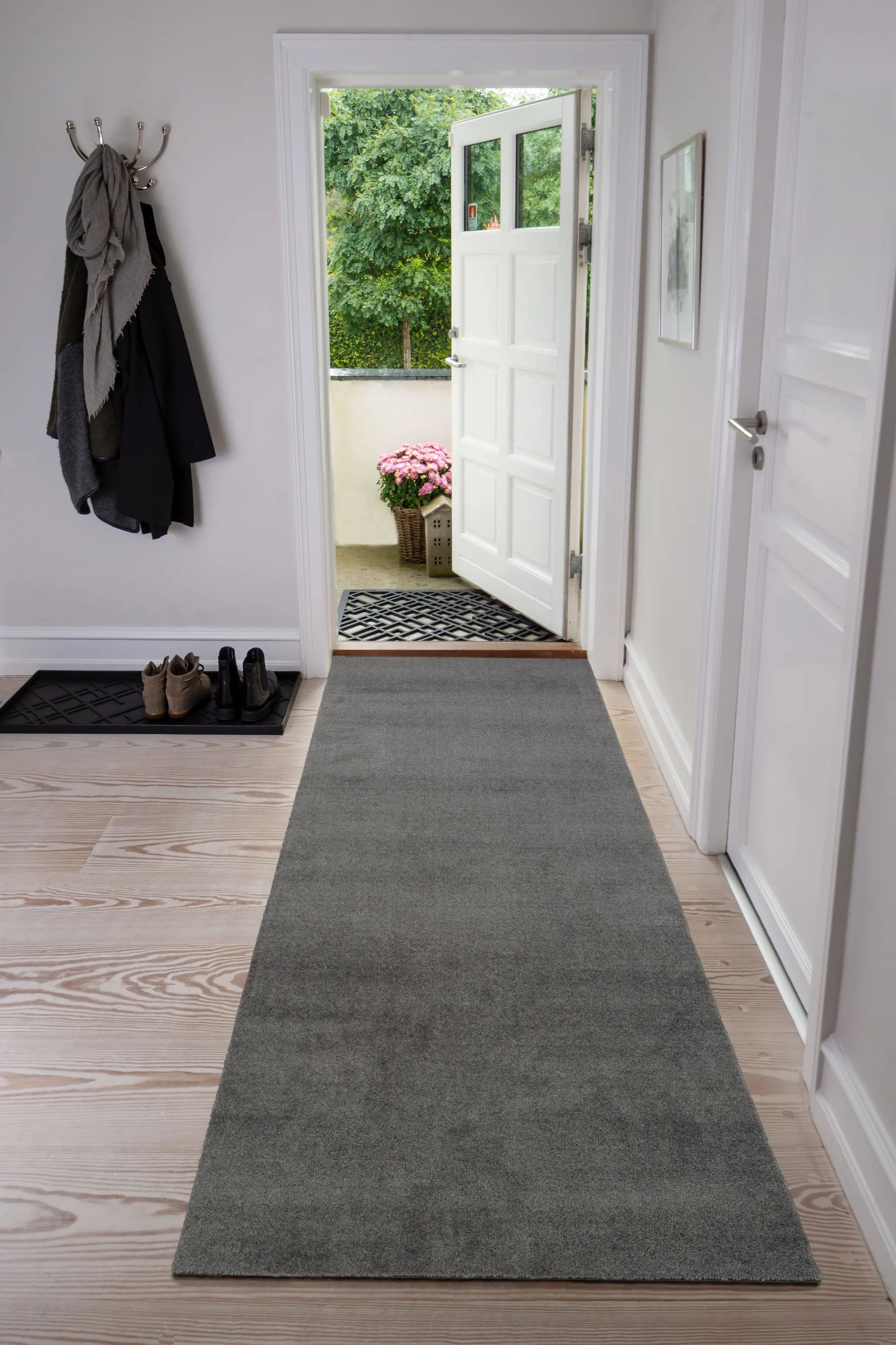 Tica Copenhagen Gulvtæpper Uni Color Gulvtæppe i Steelgrey , B90 x L200 cm, 7