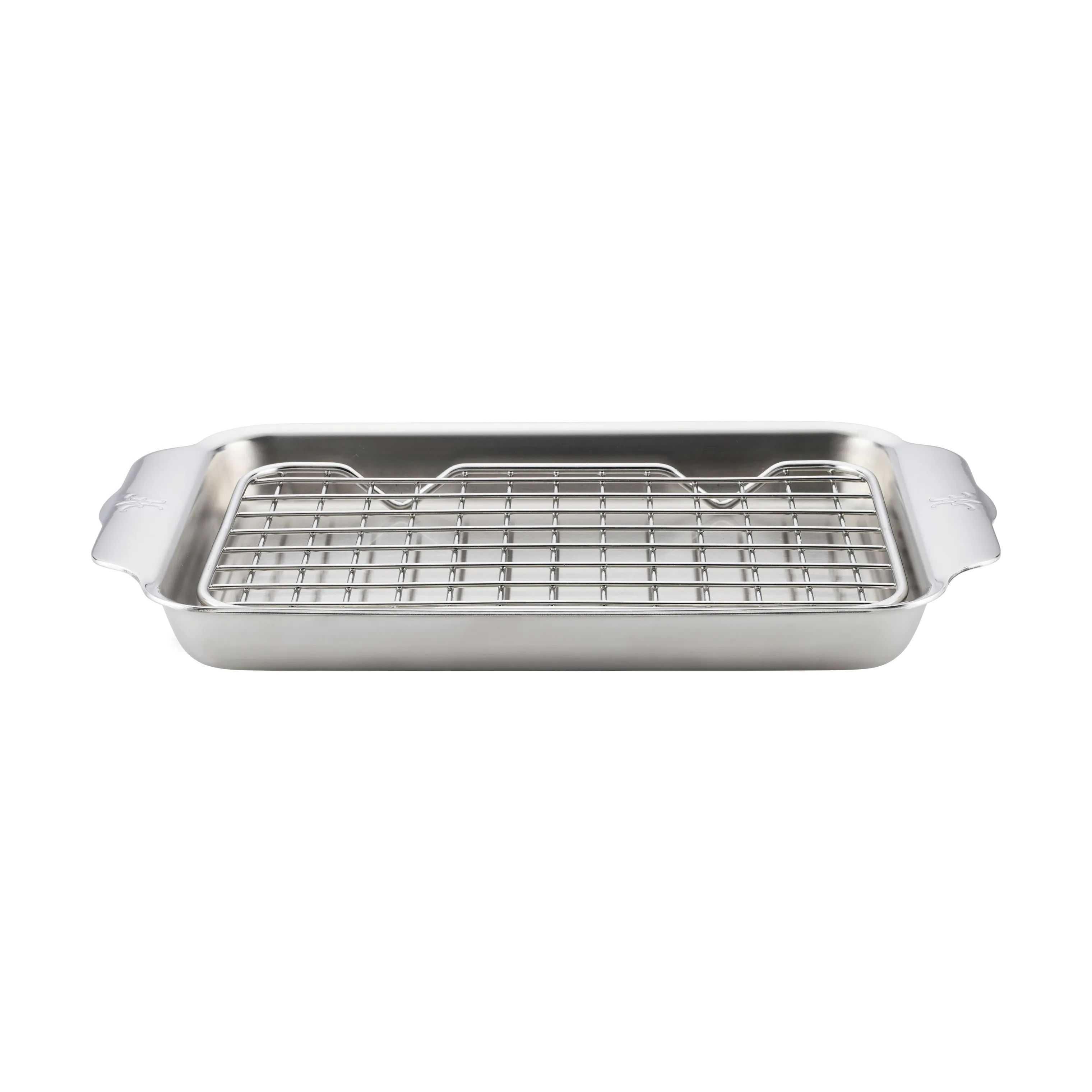 Hestan Bradepander OvenBond Bageplade m. rist i Rustfrit stål, B16,8 x L28,8 cm, 1