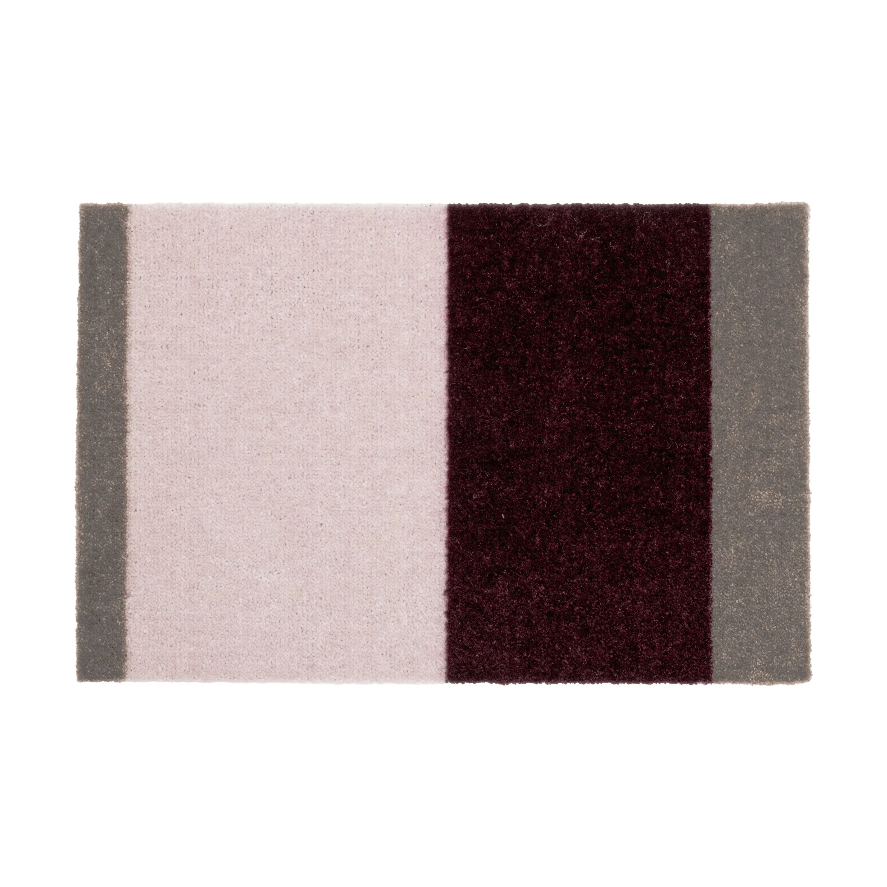 Tica Copenhagen Dørmåtter Stripes Horisontal Gulvmåtte i Bordeaux/Rosa/Sand, B40 x L60 cm, 1