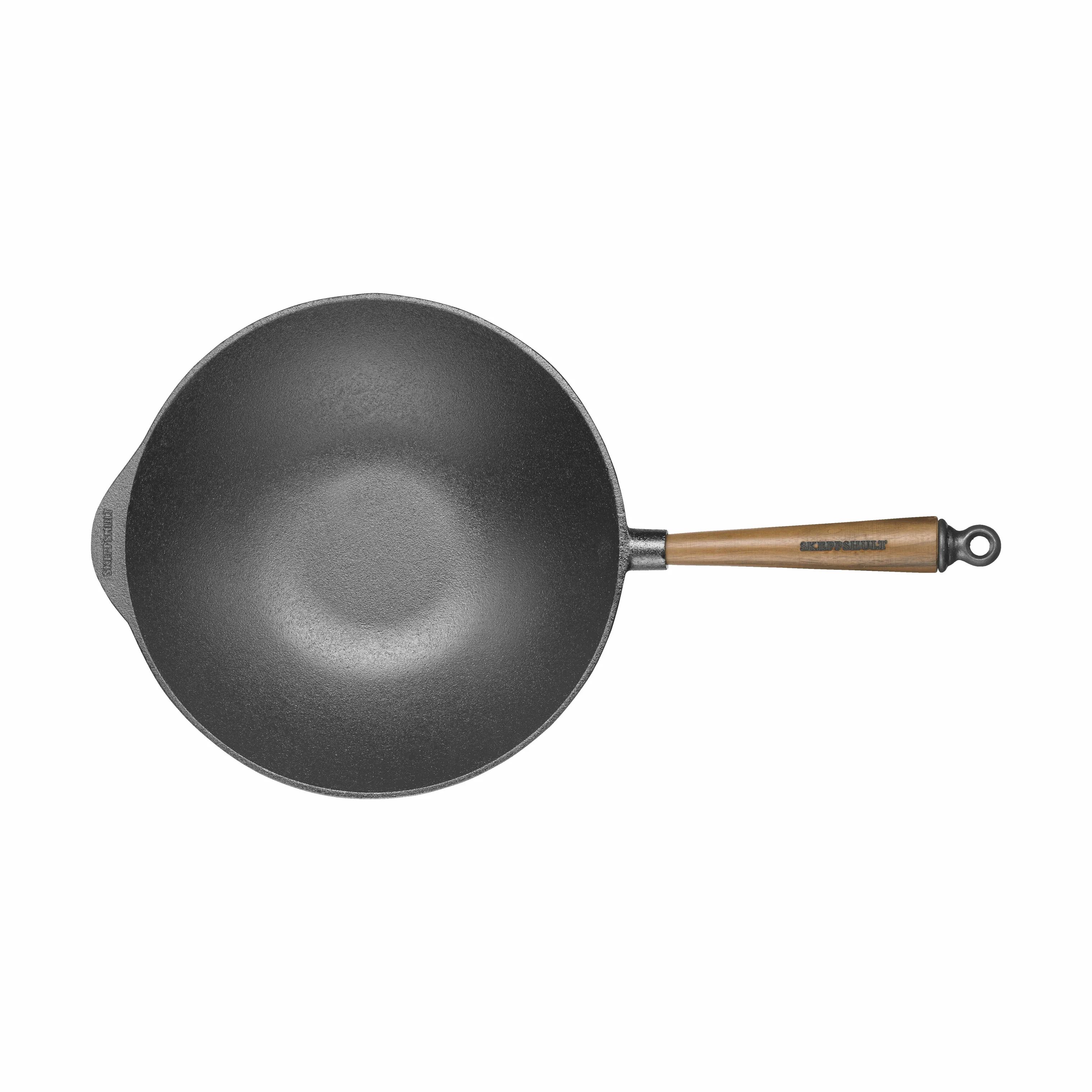 Skeppshult Wokpander Walnut Valnød Wok i Sort/Træ, 30 cm, 3