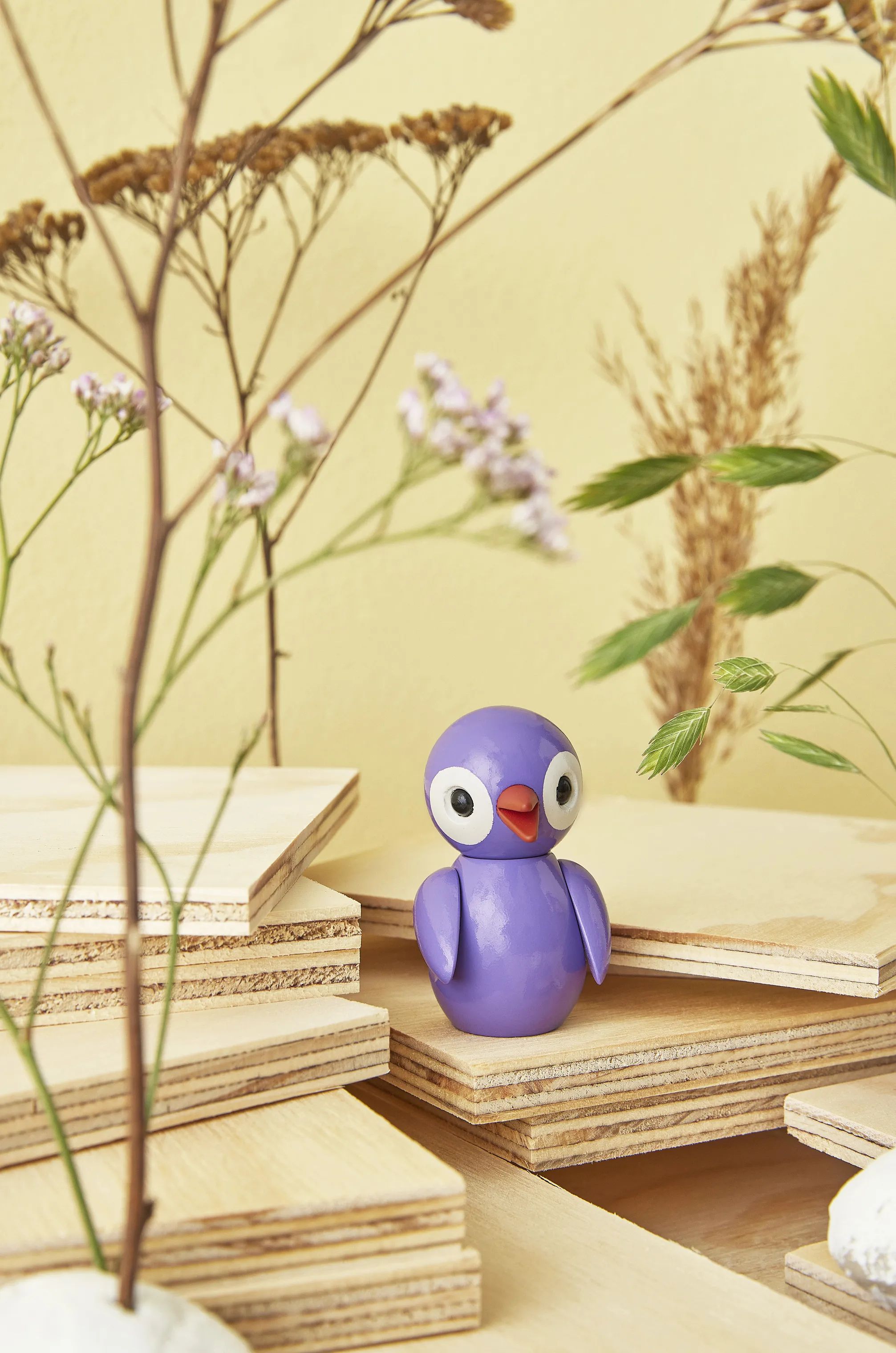 Spring Copenhagen Dyrefigurer Fugl - Playful Purple i Lilla, 2