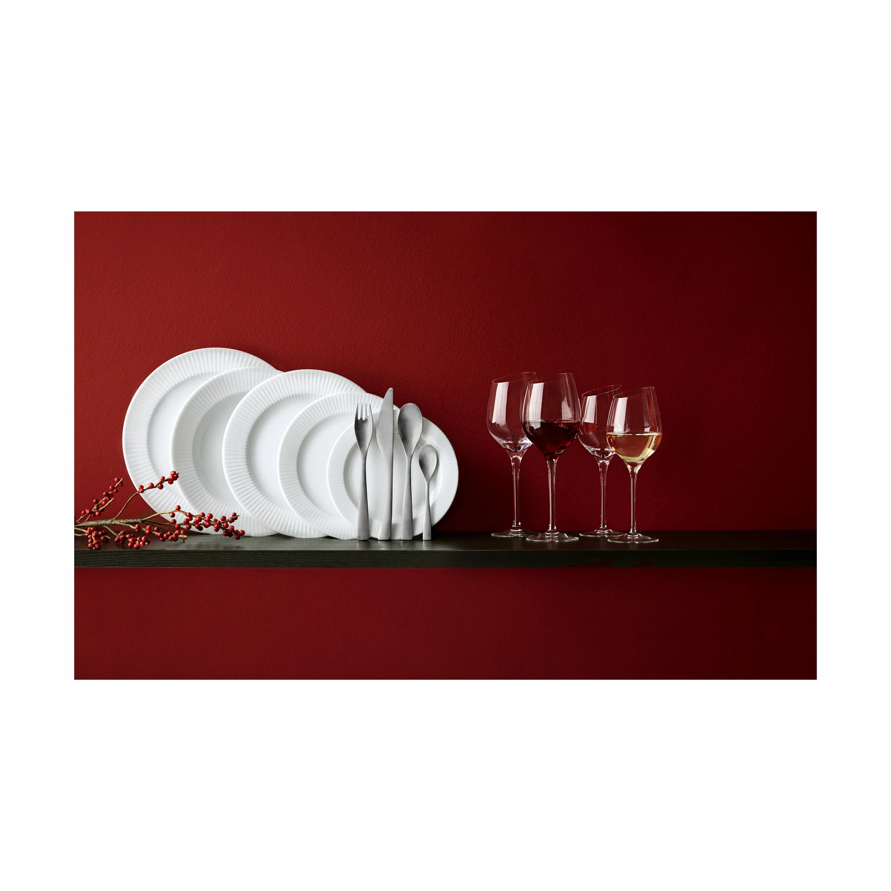 Eva Trio Middagstallerkener Legio Middagstallerken i Hvid, 25 cm, 5