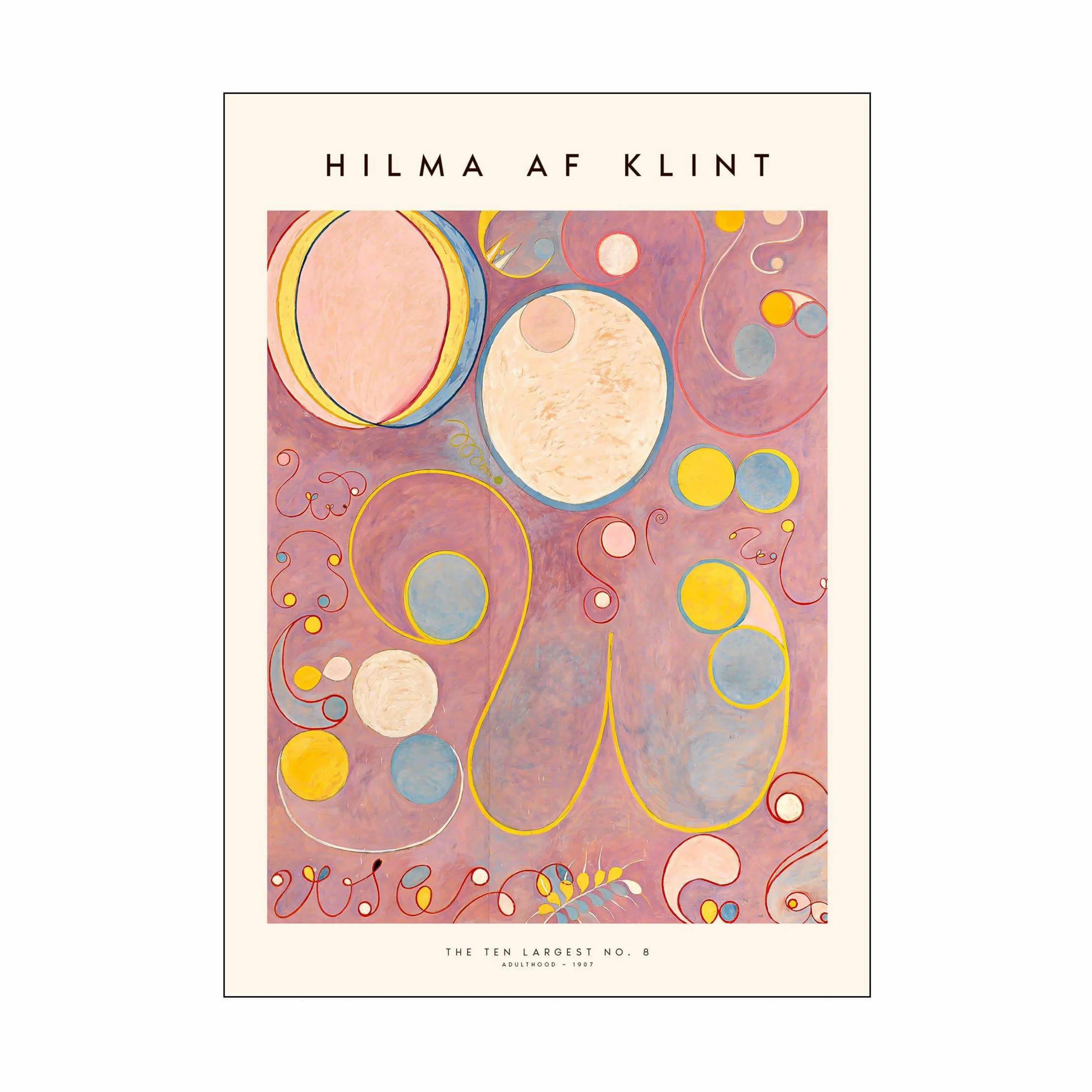 Poster&Frame Plakater Hilma af Klint Plakat - The ten largest no. 08 i Rosa, B50 x L70 cm, 1