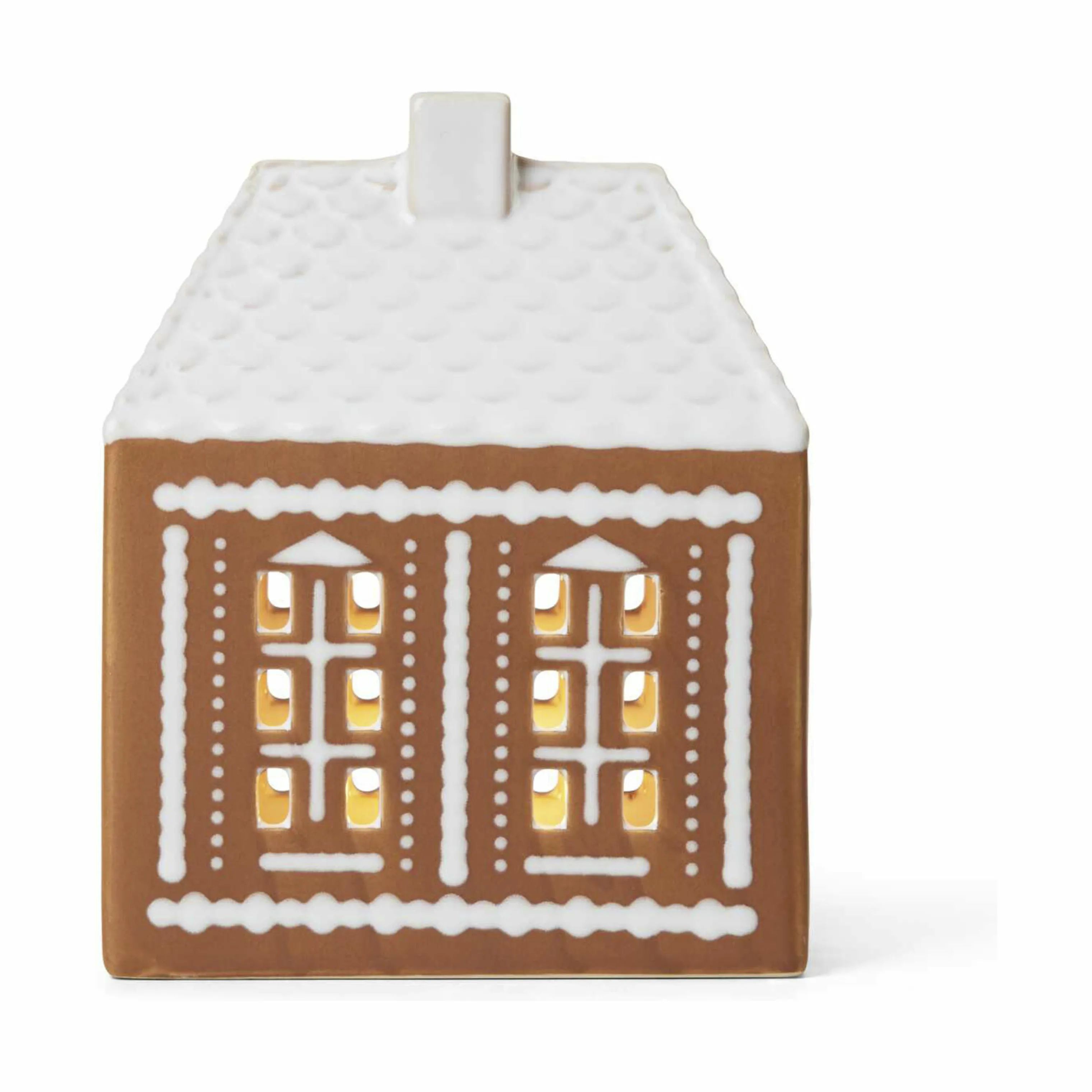 Kähler Fyrfadsstage Gingerbread Lyshus - mellem i 15 cm, 4
