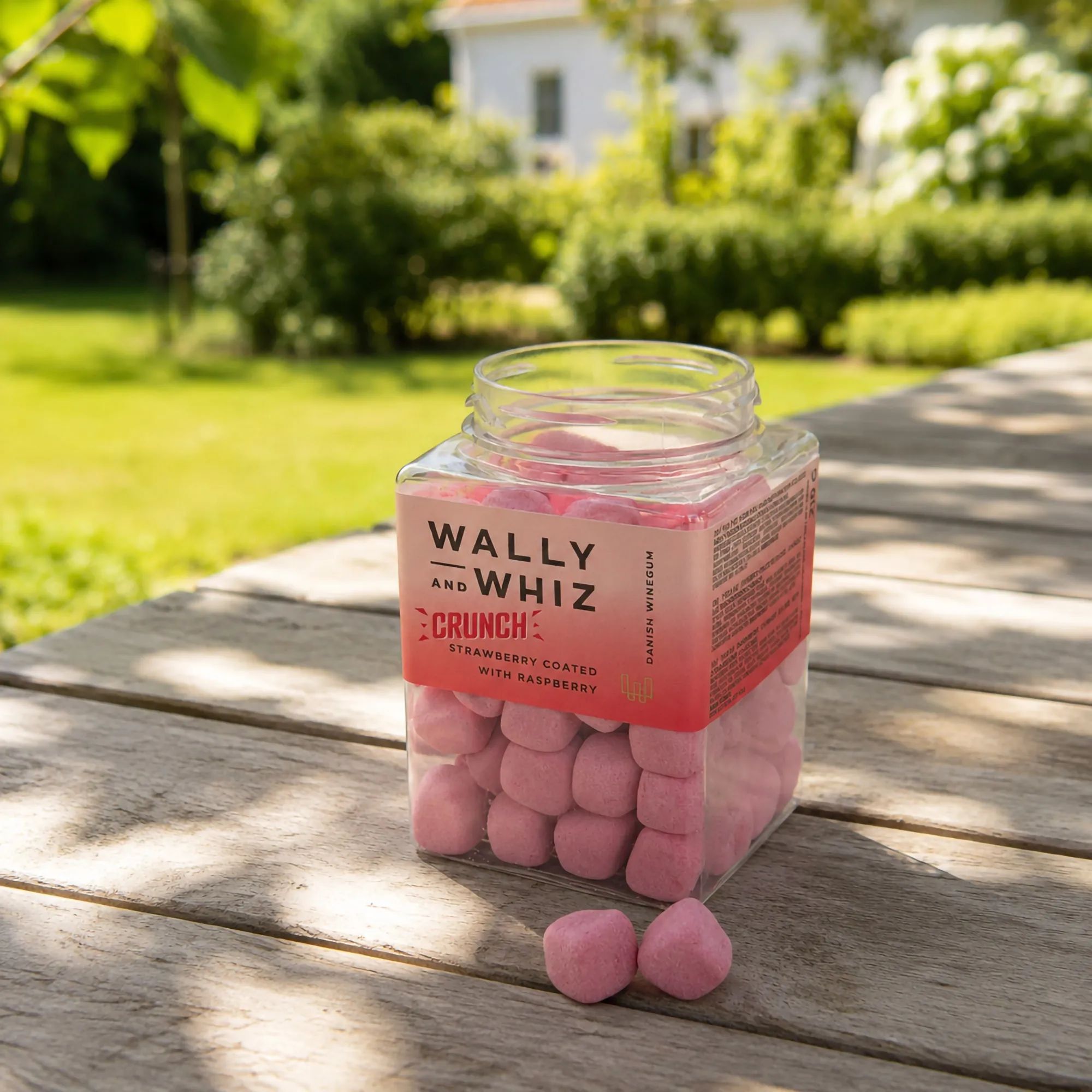Wally and Whiz Søde sager Crunch Vingummi - Jordbær med hindbær i Rød, 3