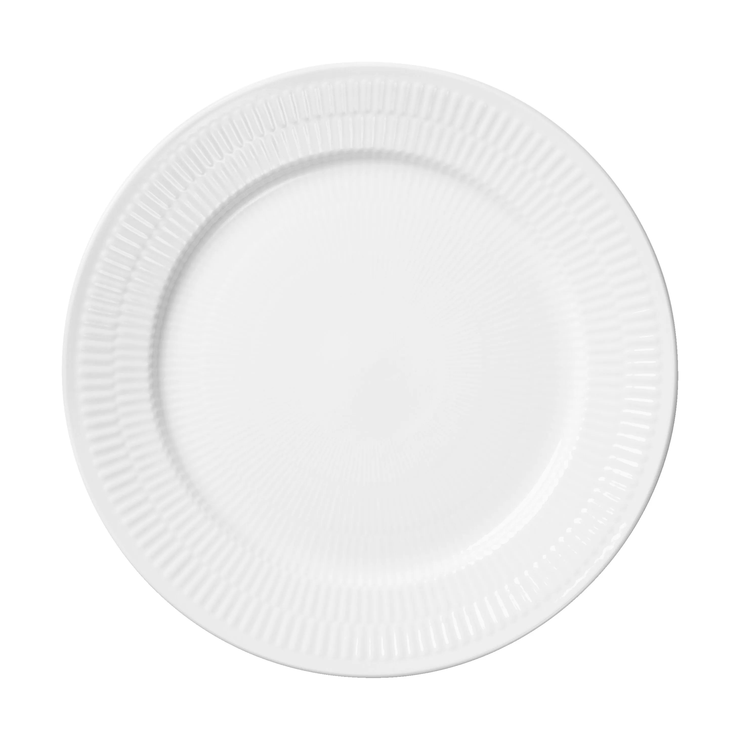 Royal Copenhagen Frokosttallerkener Hvid Riflet Tallerken i Hvid, 1