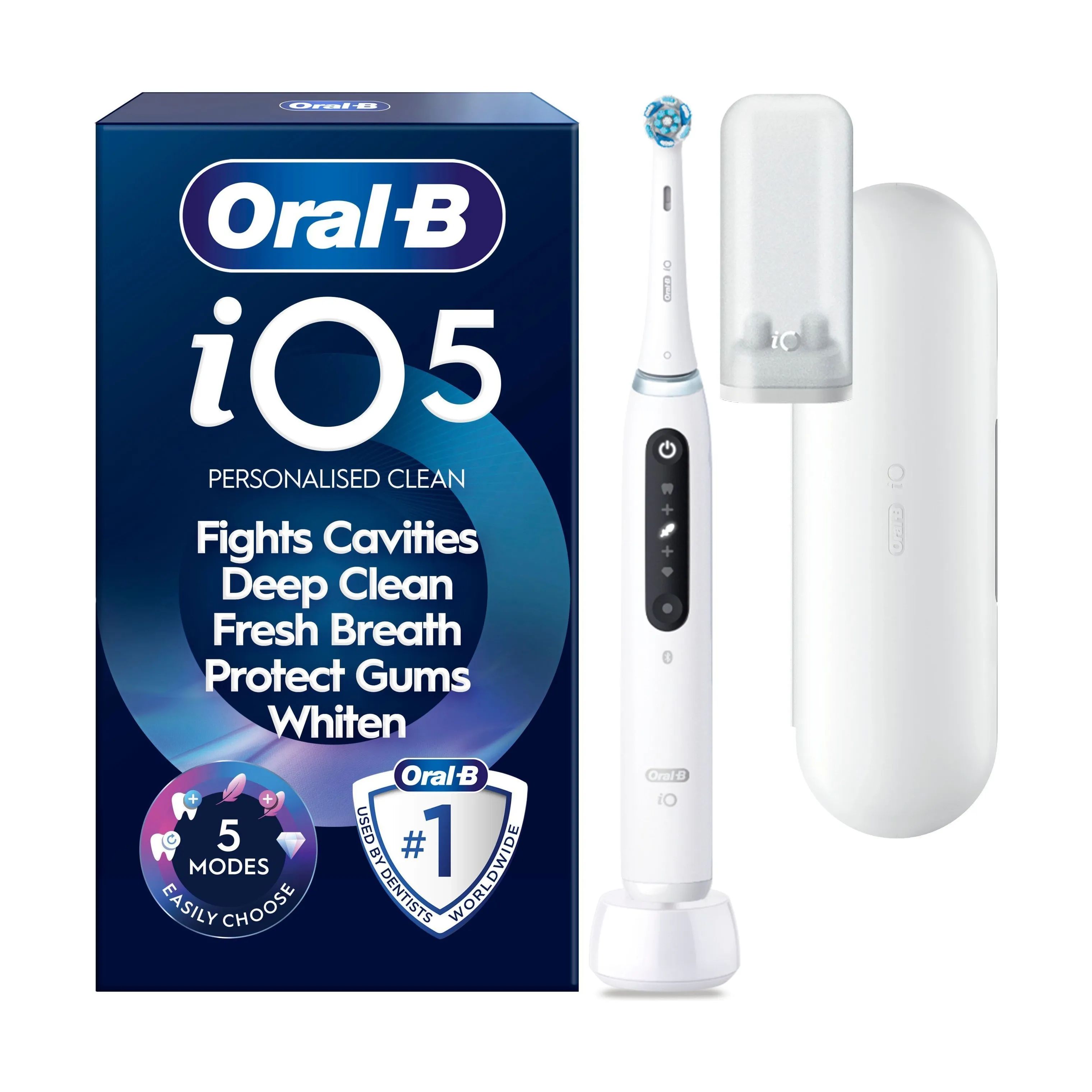 Oral-B Eltandbørster iO5S iO5 Elektrisk Tandbørste i Quite white, 1
