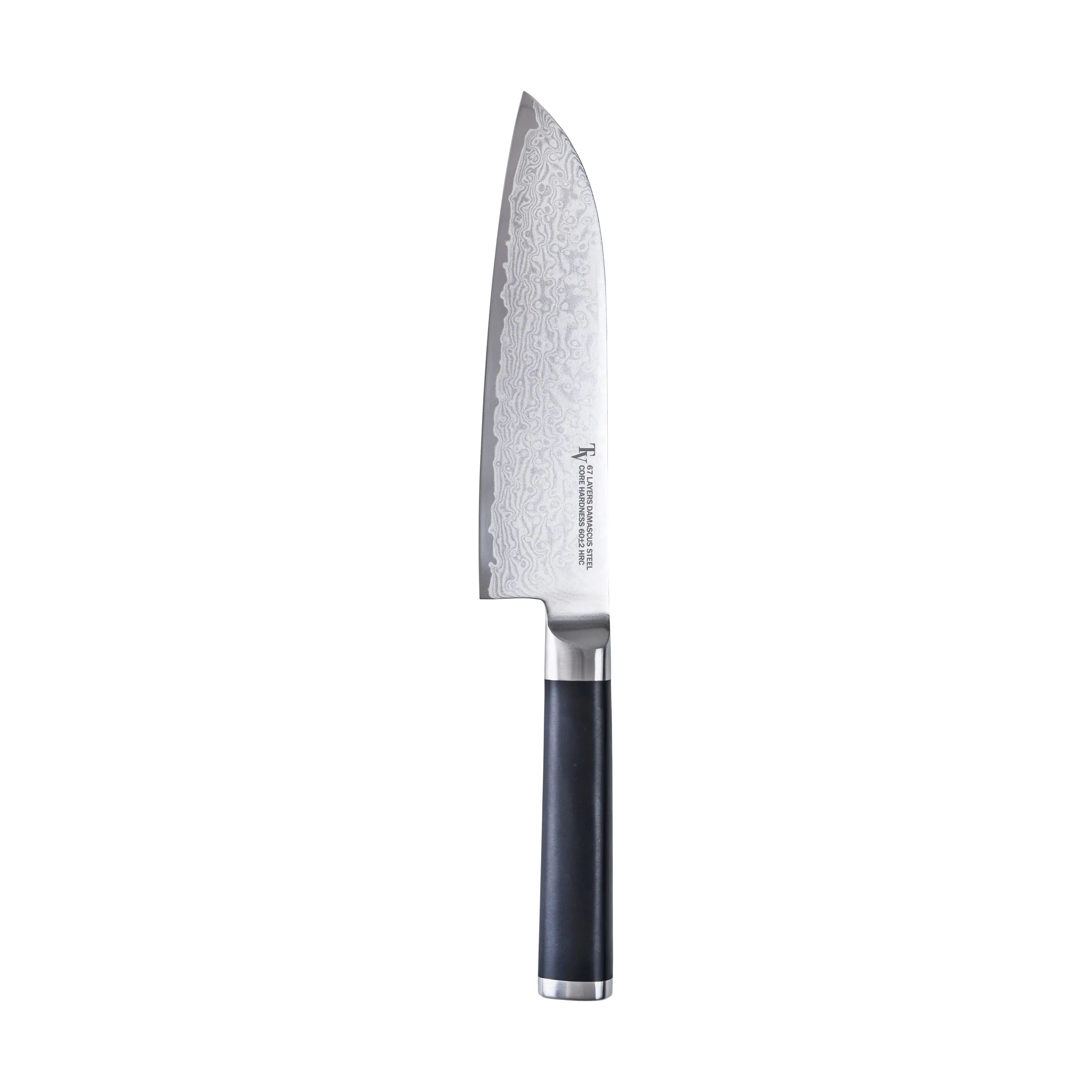 Timm Vladimir Kitchen Santokuknive Damaskus Santokukniv i sort/sølv, 1