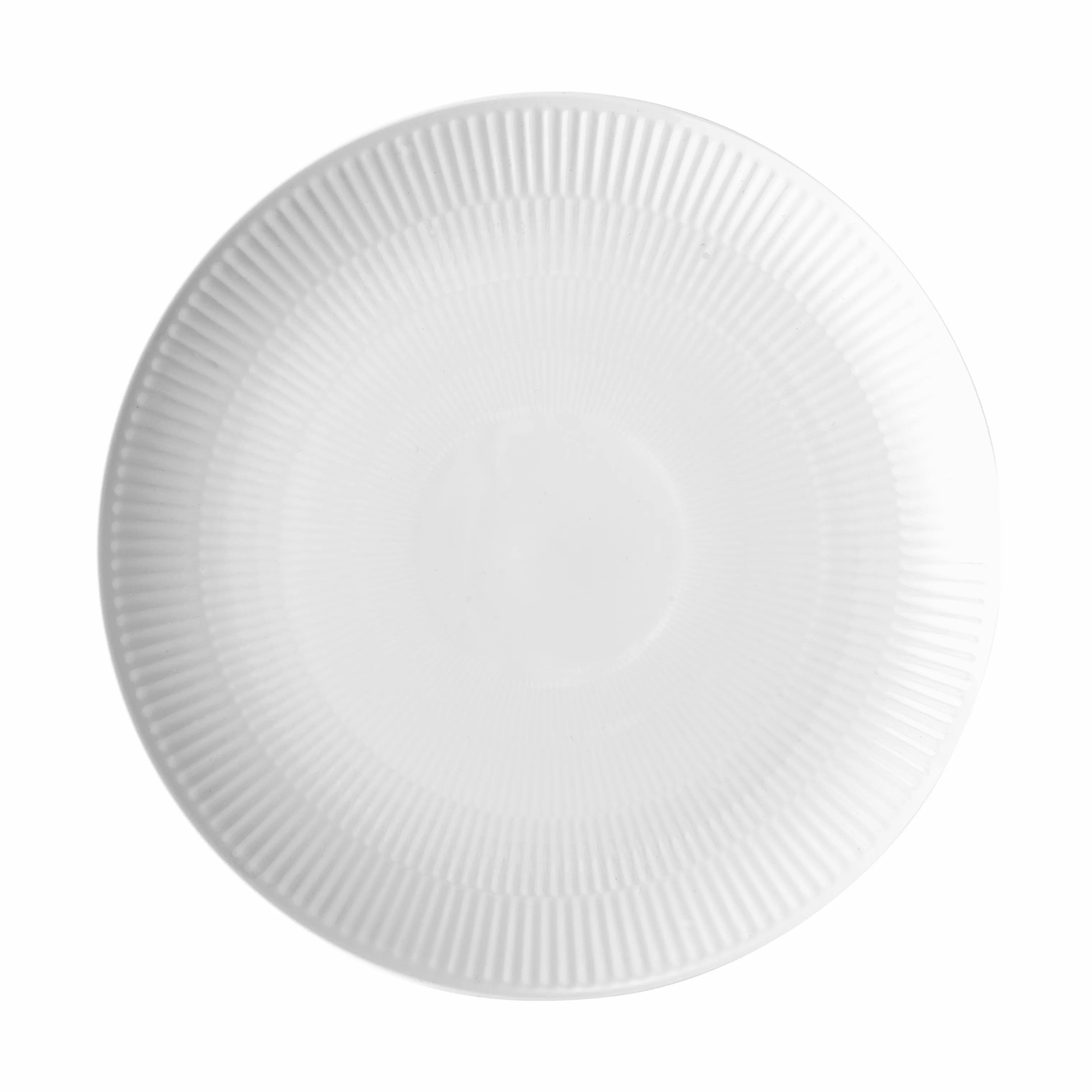 Royal Copenhagen Middagstallerkener Hvid Riflet Coupe Middagstallerken i Hvid, 1