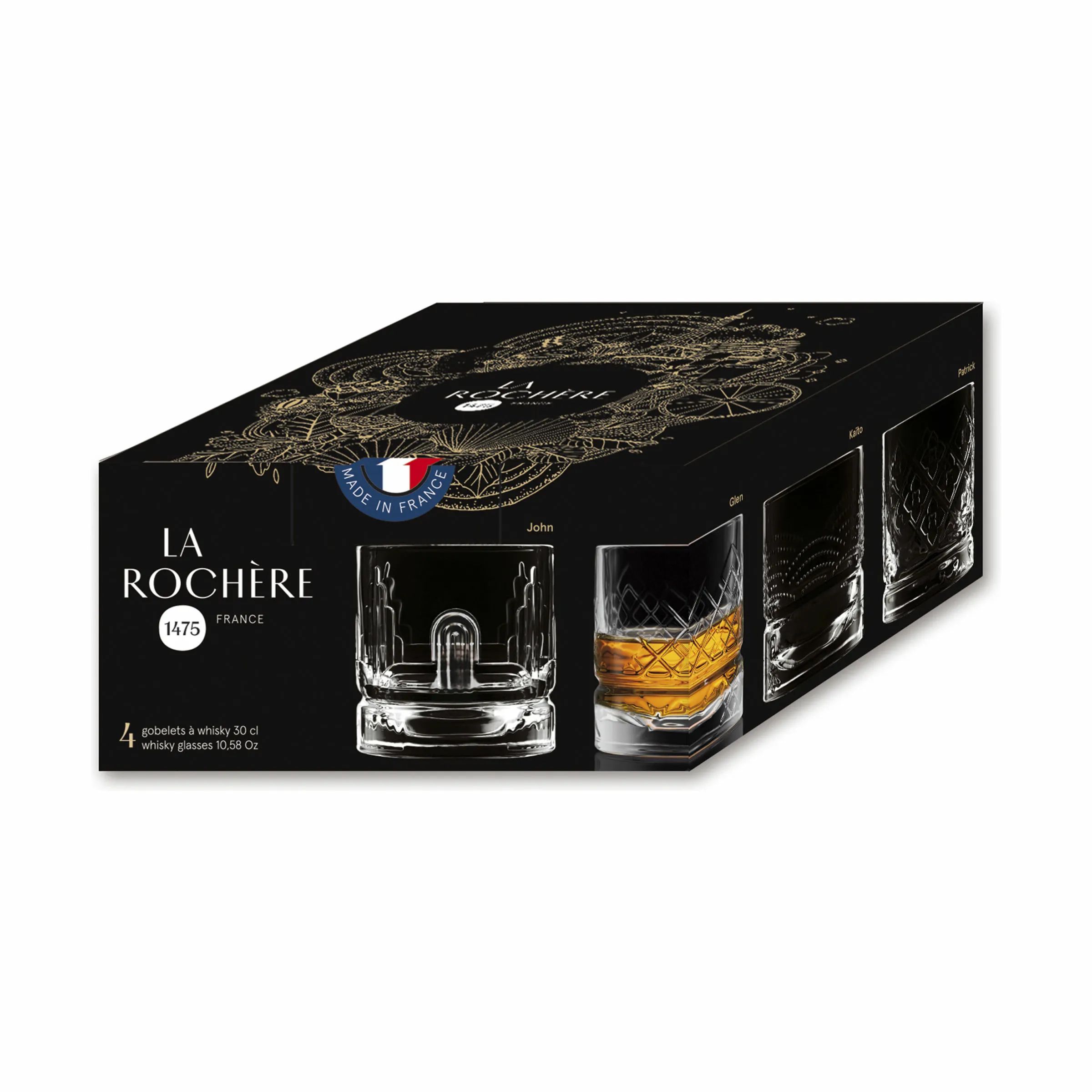 La Rochère Lowball glas Dandy Whiskeyglas - 4 stk. i Klar, 8
