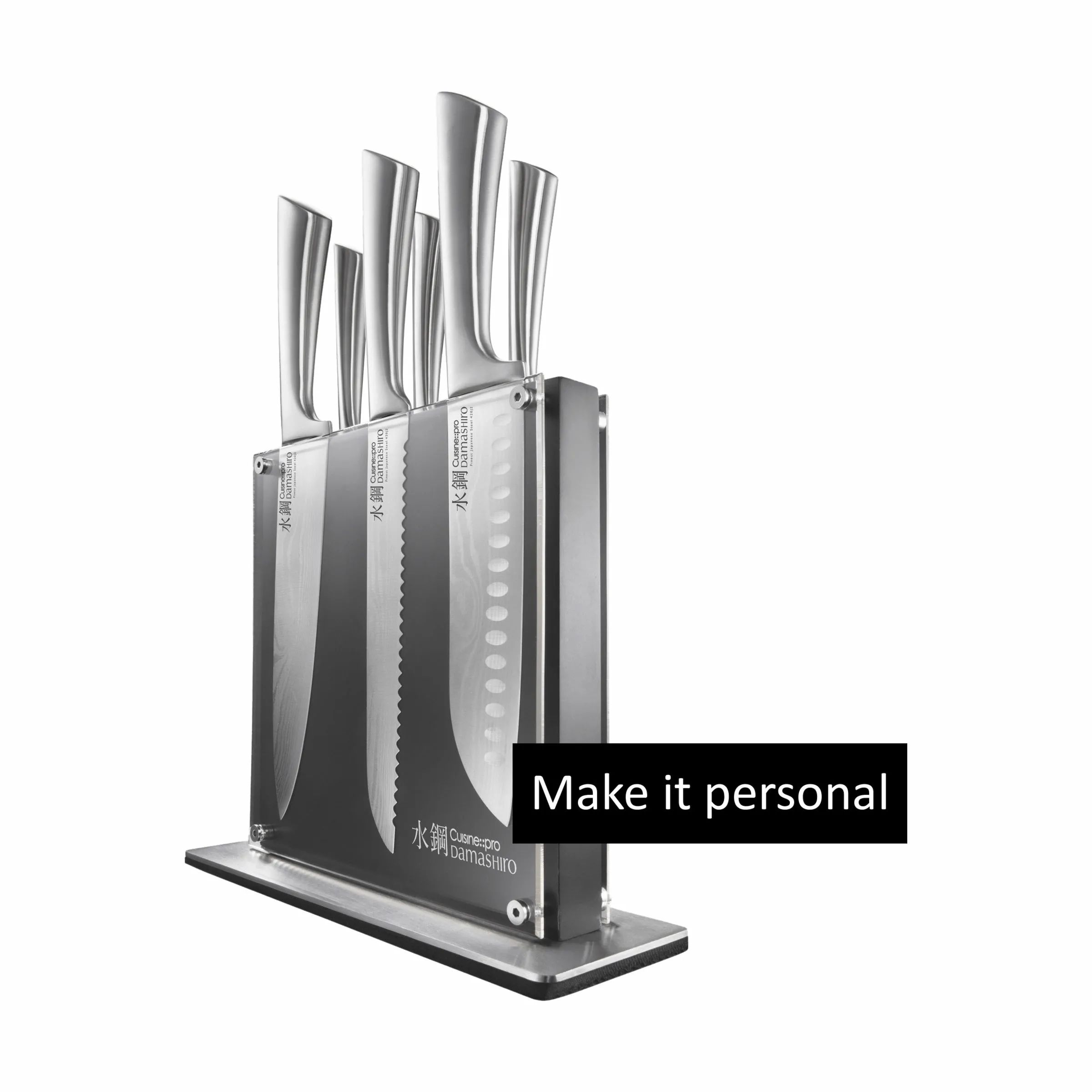 THE CUSTOM CHEF™ Knivblokke med knive Cuisine::pro®
Damashiro® Cuisine::pro Damashiro® Kin Knivblok - 7 dele i Sølvfarvet, 1