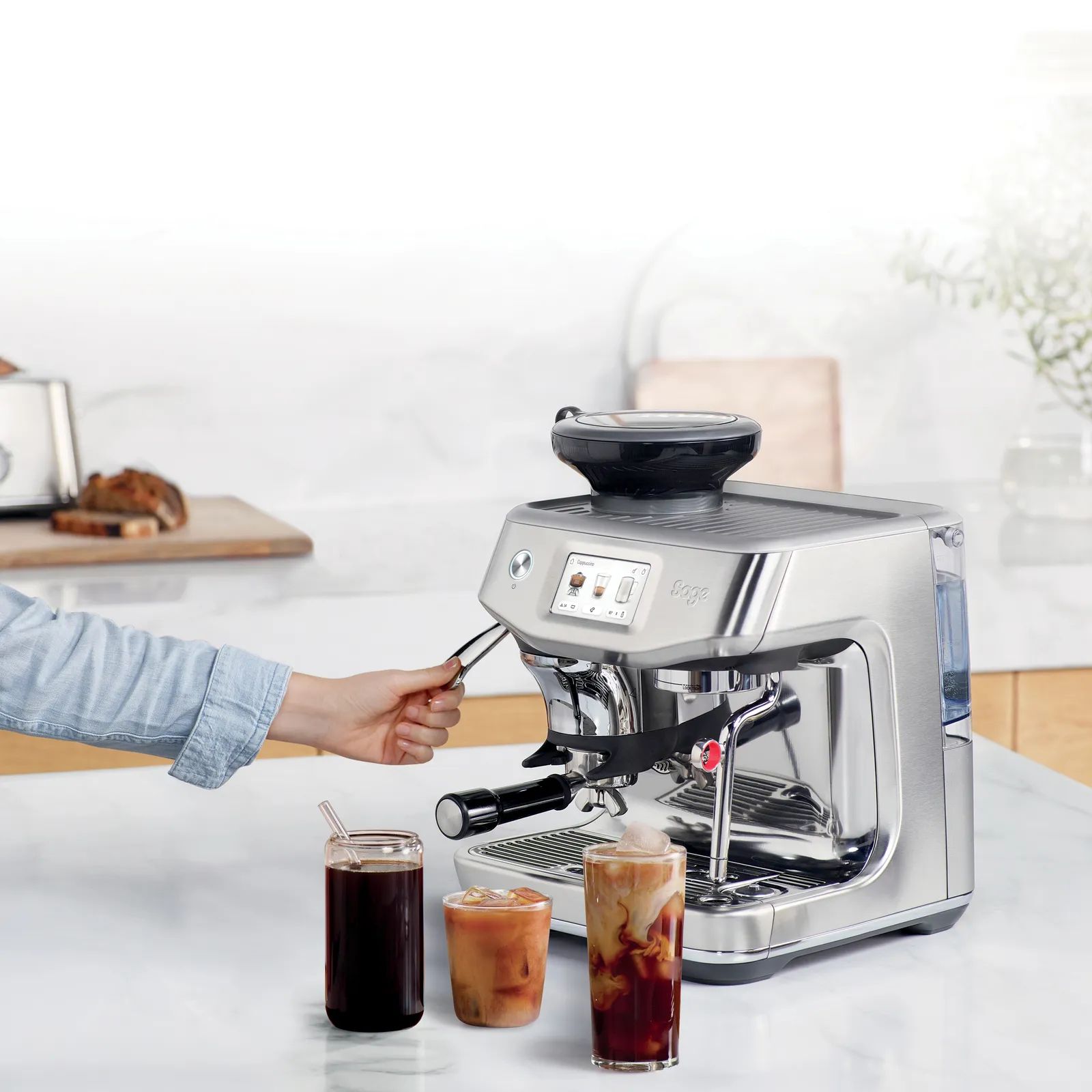 Sage Espressomaskiner Barista Touch™ Impress Espressomaskine SES 882 BSS i Børstet stål, 2