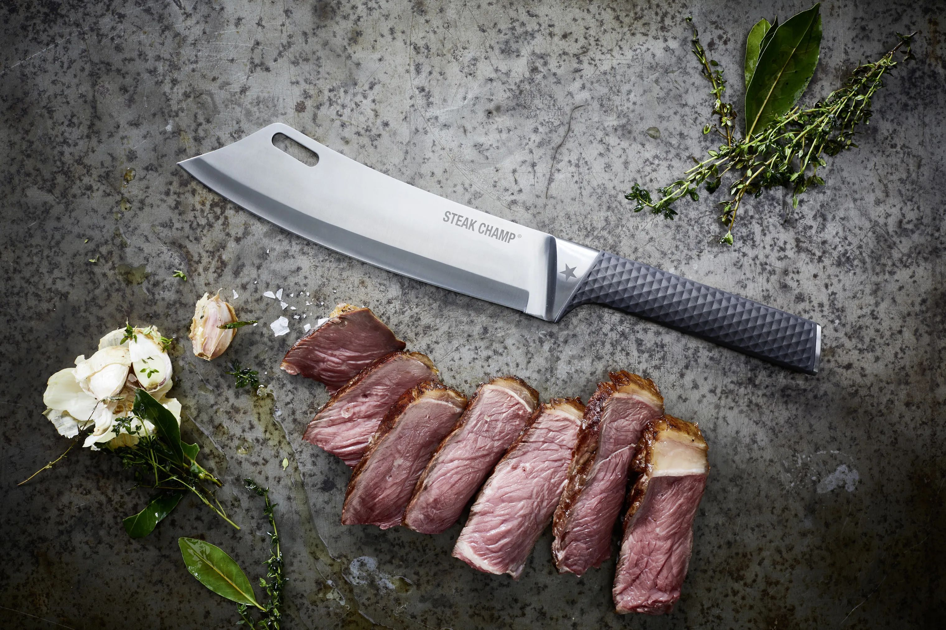 Steak Champ Kokkeknive Chef's BBQ Pro kokkekniv i Sort, 3