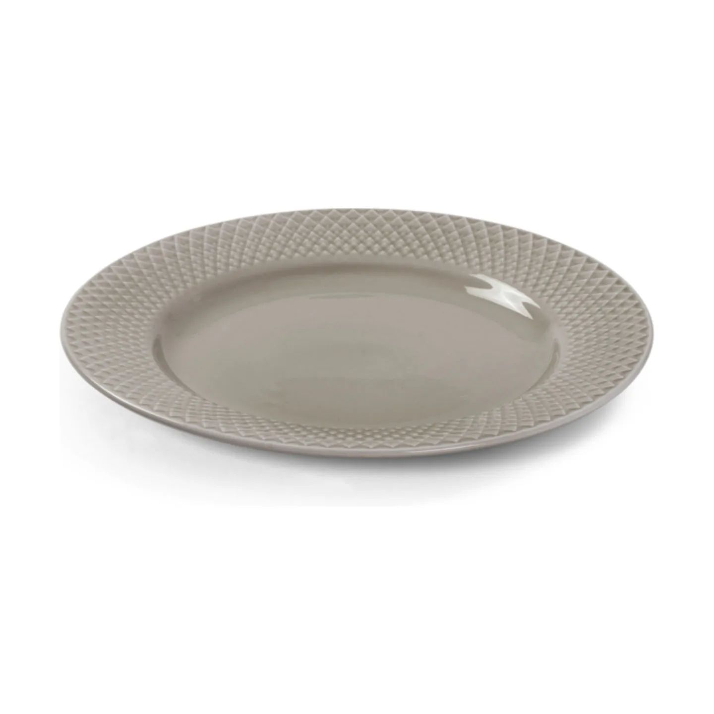 Lyngby Porcelæn Frokosttallerkener Rhombe Earth Frokosttallerken i Clay, 4