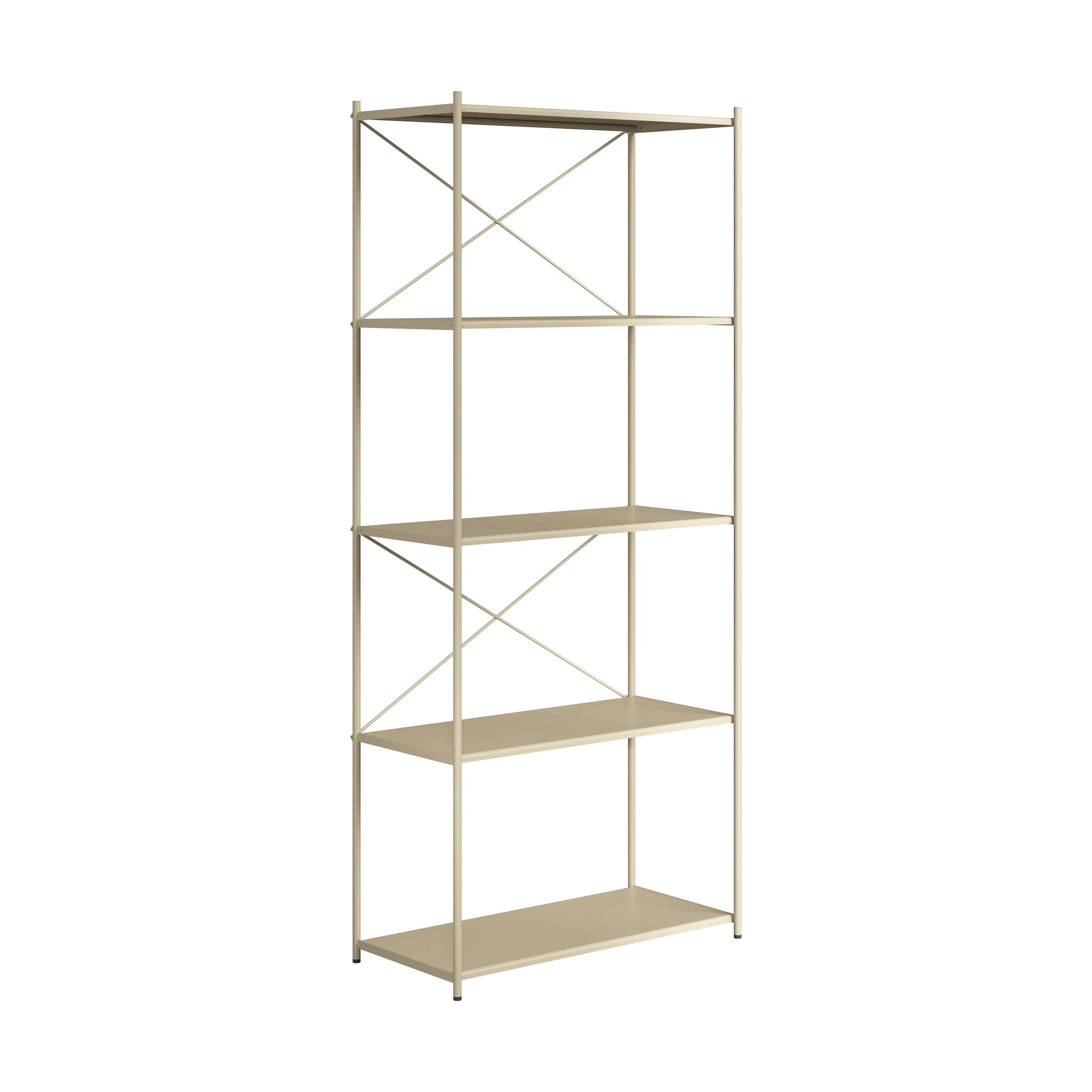 Novoform Reoler og tilbehør Arturo 5-Etagers reol i Desert Sand, 175 cm, 3