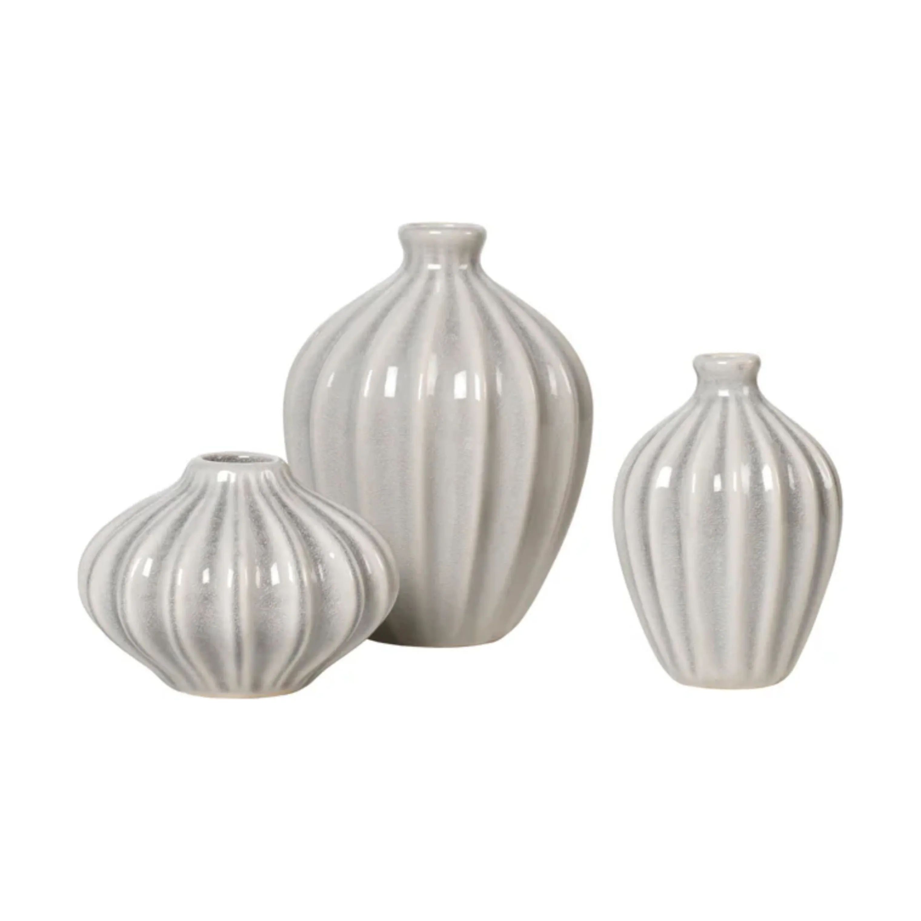 Broste Copenhagen Vaser Amalie Vase - 3 stk. i Grå, 1
