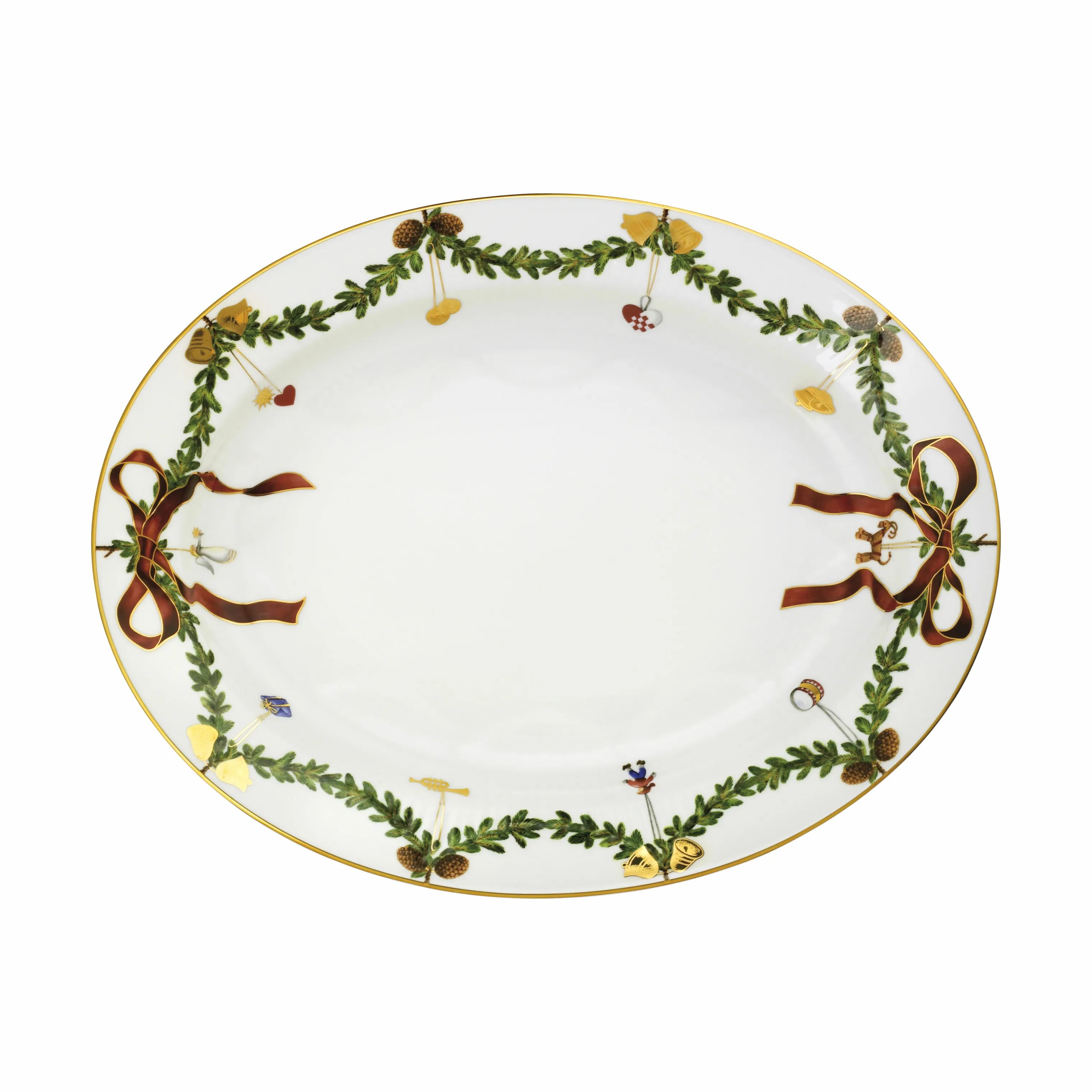 Royal Copenhagen Serveringsfade Stjerne Riflet Jul Serveringsfad i 37 cm, 1