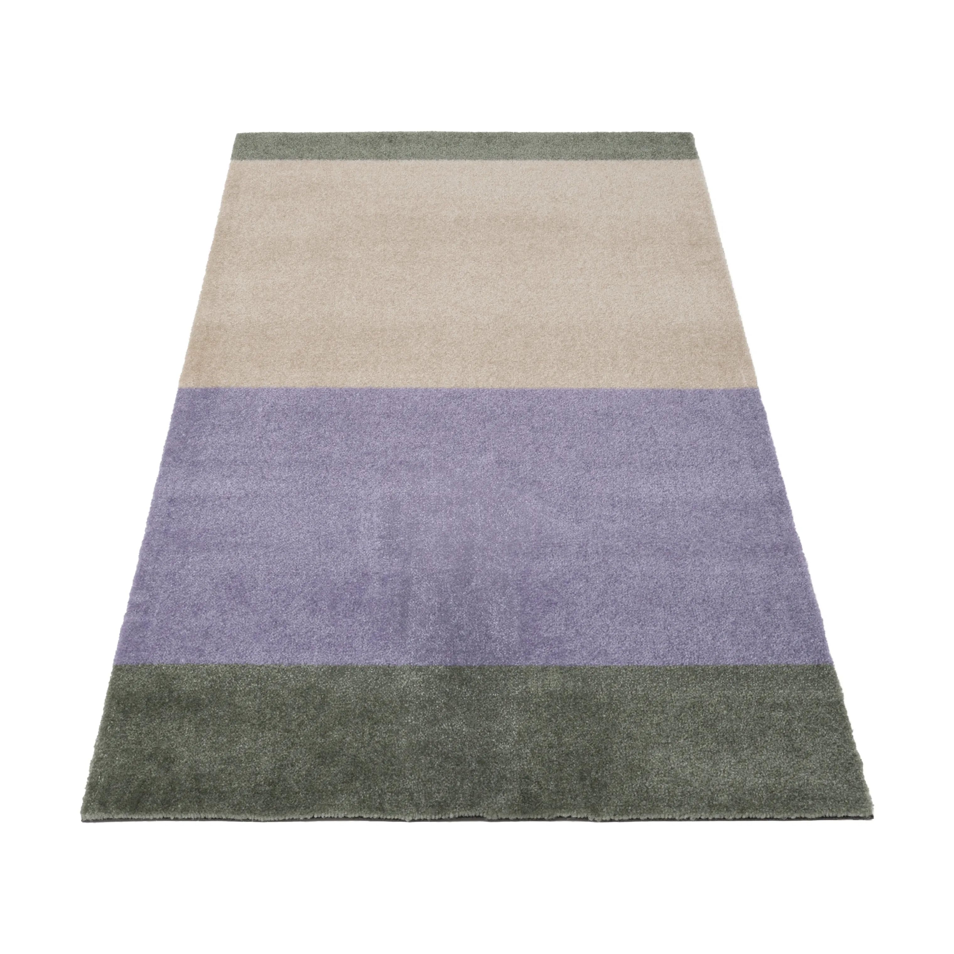 Tica Copenhagen Gulvtæpper Stripes Horisontal Gulvtæppe i Lilla/Ivory/grøn, B67 x L120 cm, 4