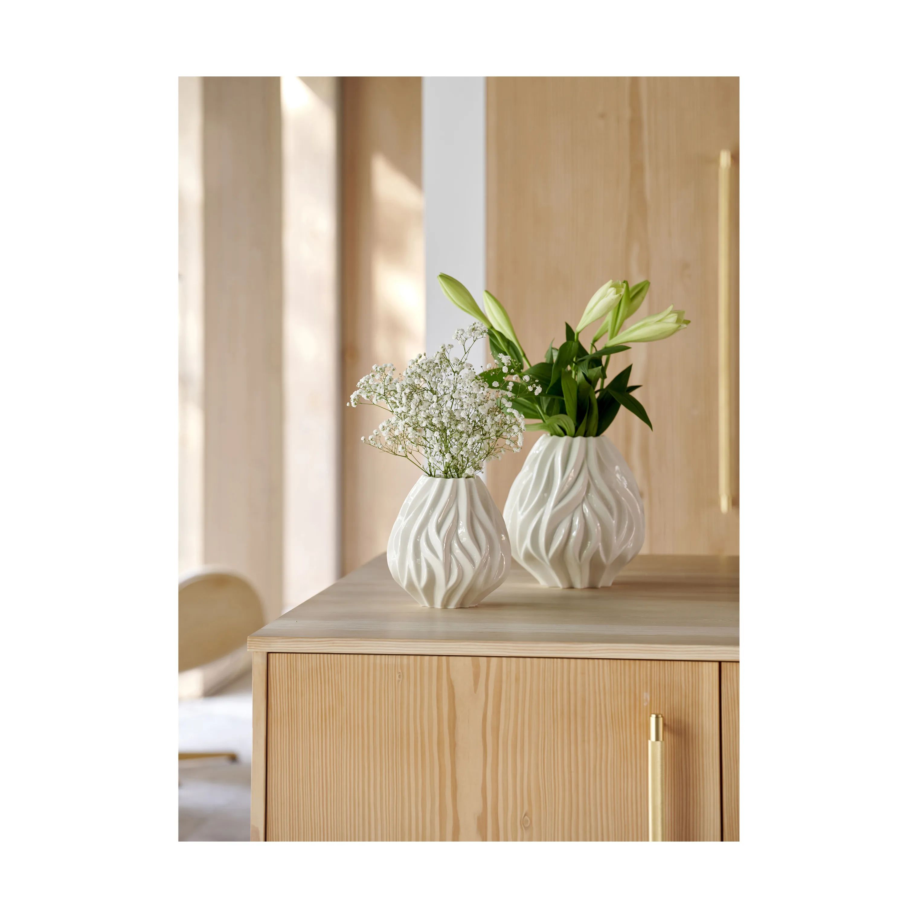 Morsø Vaser Flame Vase i Hvid, 15 cm, 6