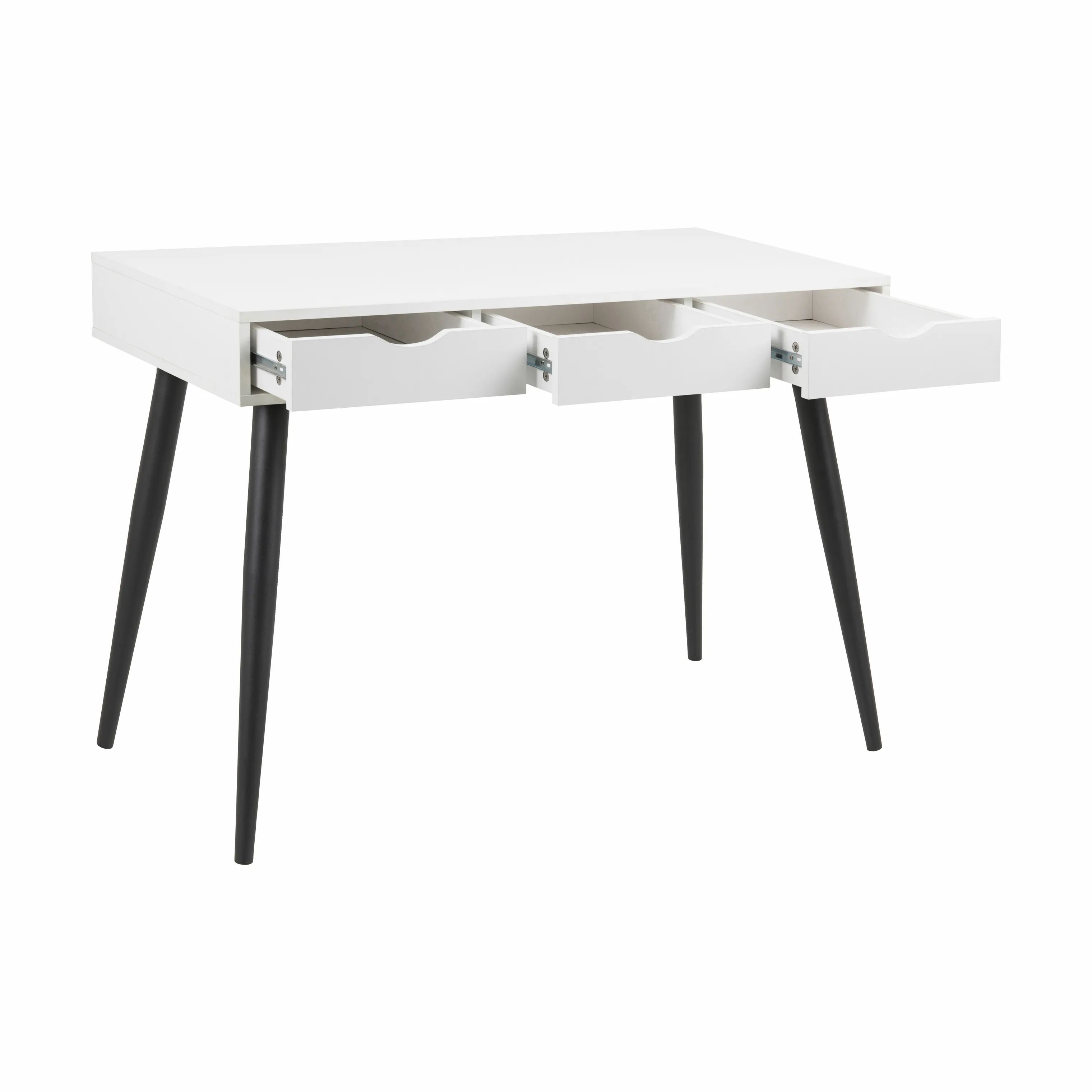 CASA Living Skriveborde Neptun Skrivebord i Hvid/sort, 3