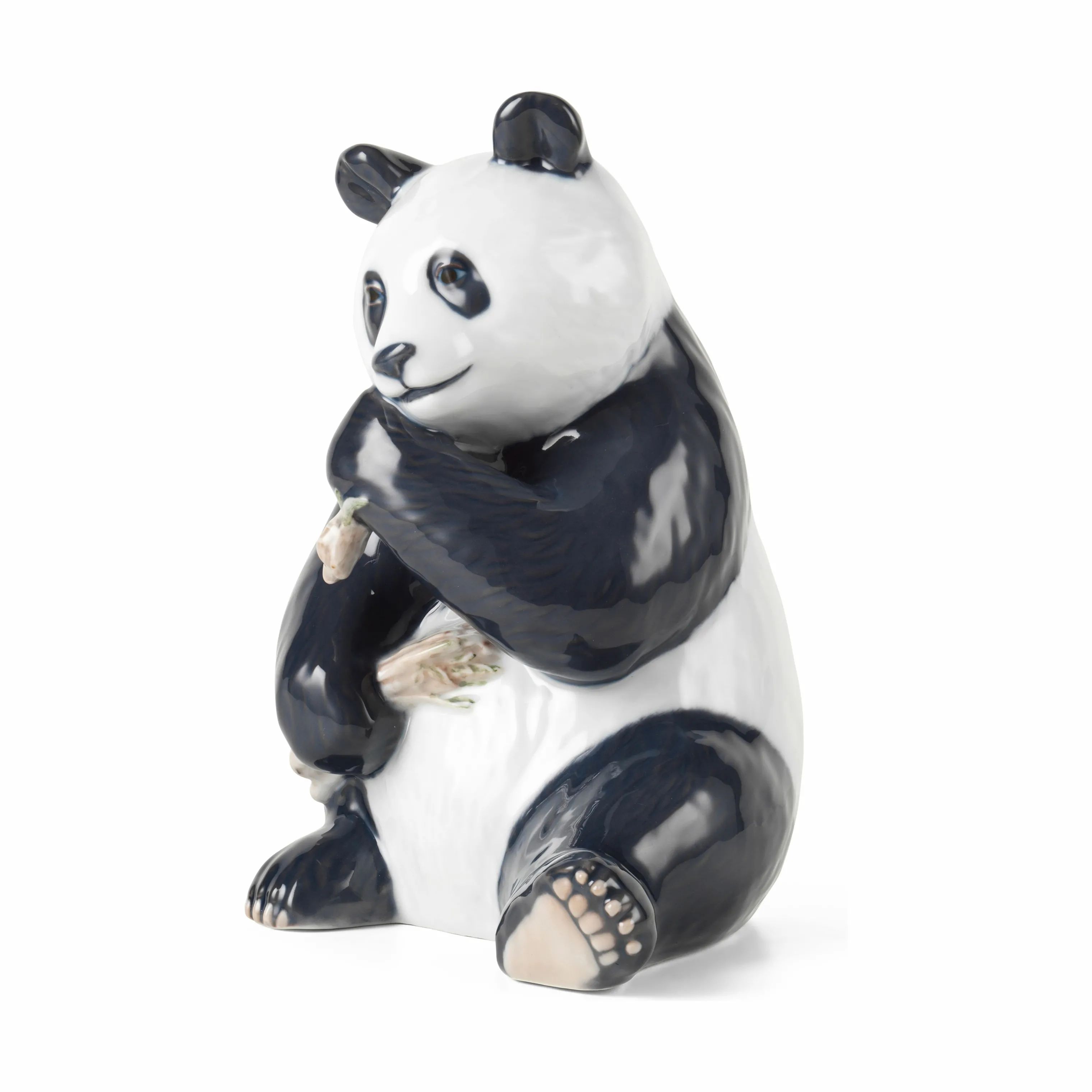 Royal Copenhagen Dyrefigurer Figurine Figur - Spisende Panda i Hvid/Sort, 4