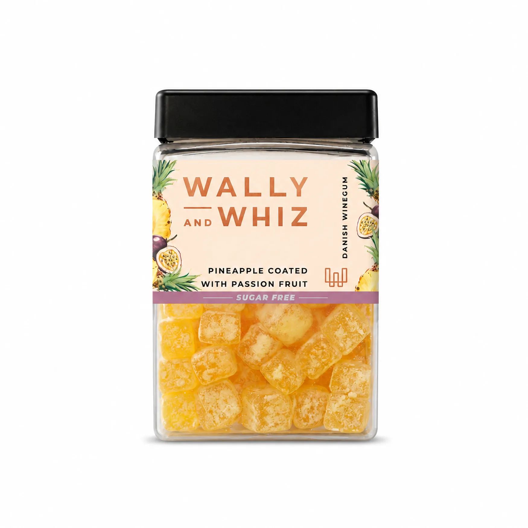 Wally and Whiz Søde sager Sugar-free Vingummi - Ananas med passionsfrugt i Gul, 1