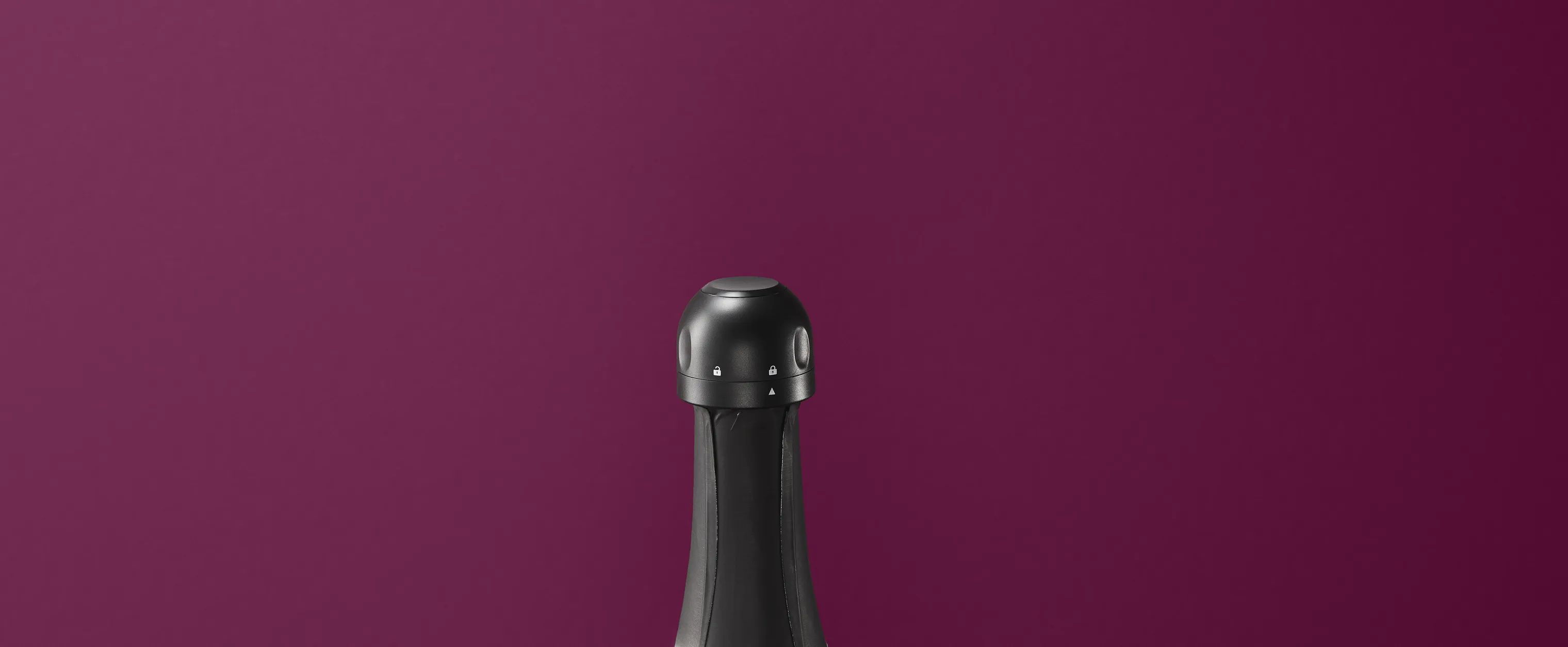 Sommelier by CASA Living Øvrigt champagnetilbehør Sommelier Champagnestoppere - 2 stk. i sort, 3